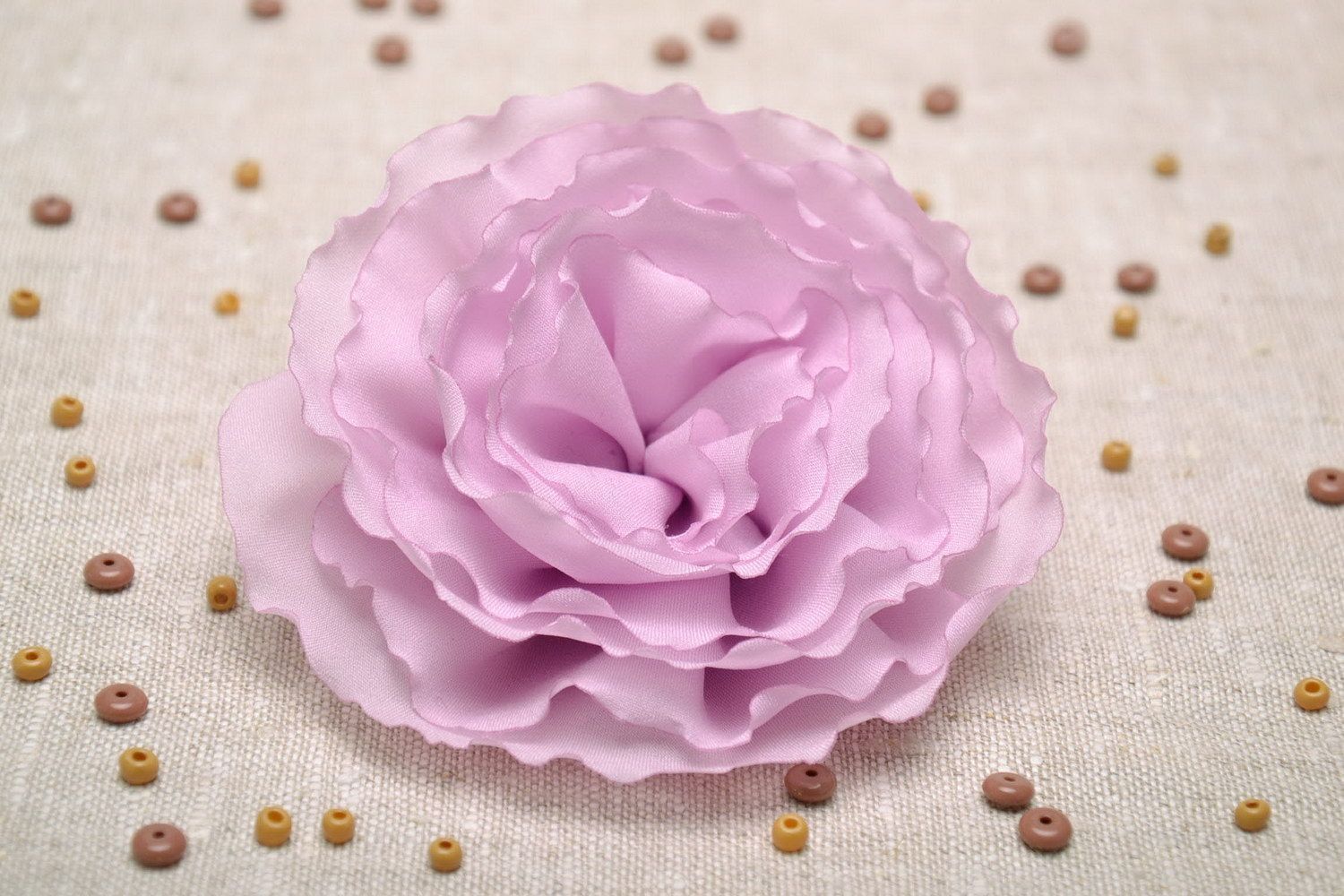 Broche barrette fait main Fleur de violette photo 3