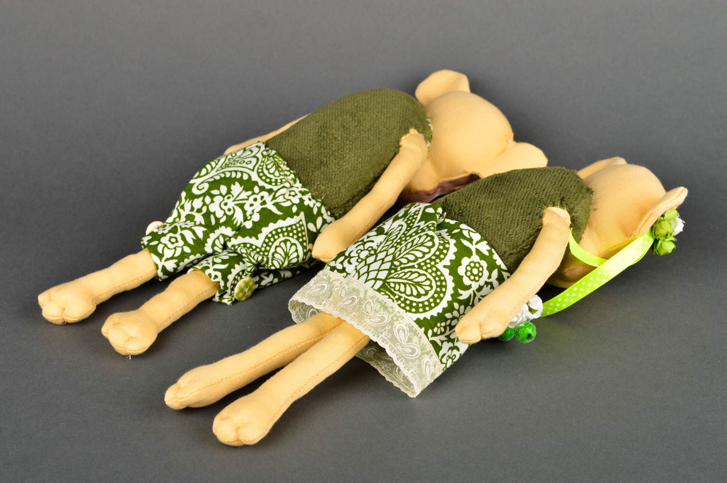 Plüsch Affe handmade Stoff Kuscheltiere für Interieur 2 Stück Geschenk für Kind foto 5