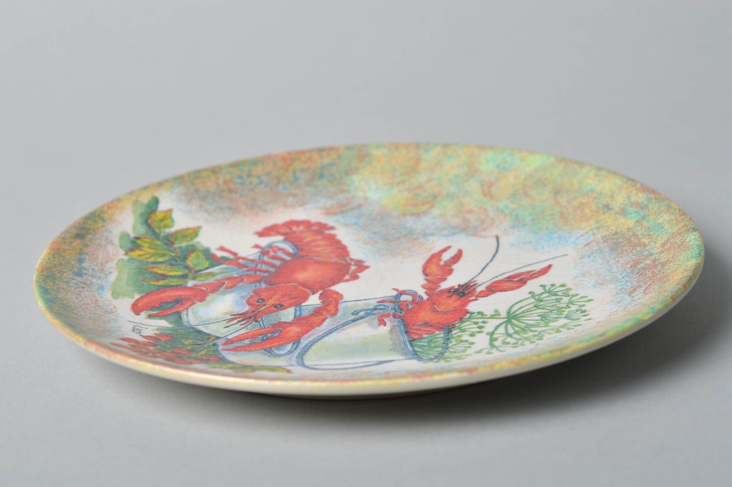 Plato de cerámica artesanal utensilio de cocina menaje del hogar decorativo foto 5