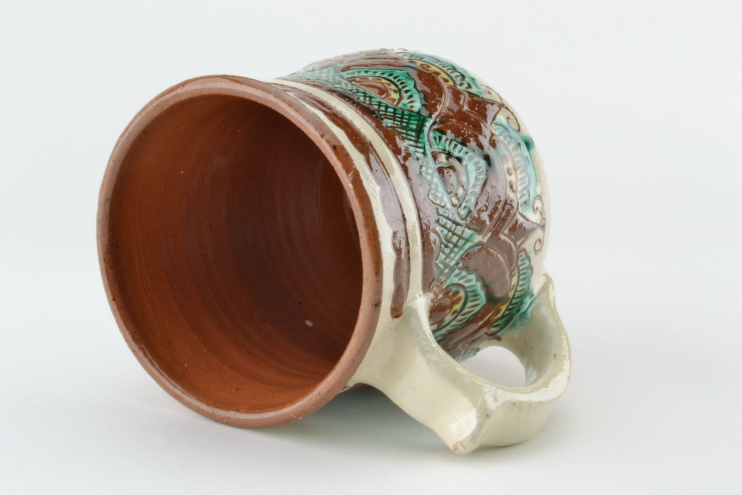 Decorative mug with ethnic Ukrainian painting photo 4