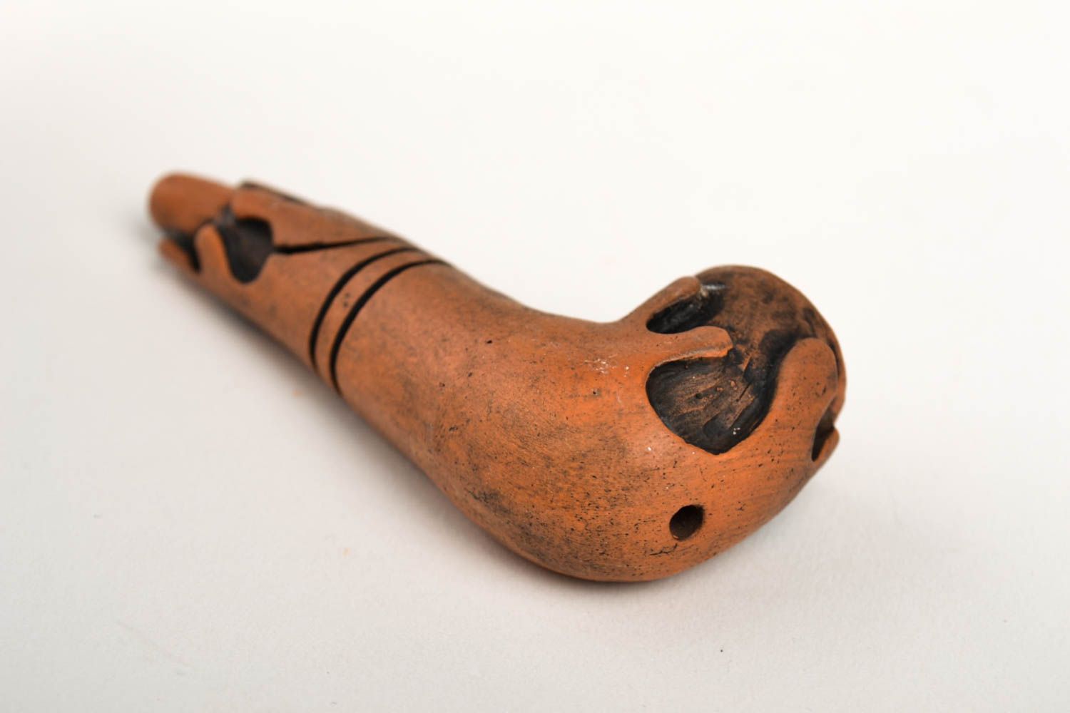 Pipa de arcilla hecha a mano accesorio para fumador regalo para hombre foto 4