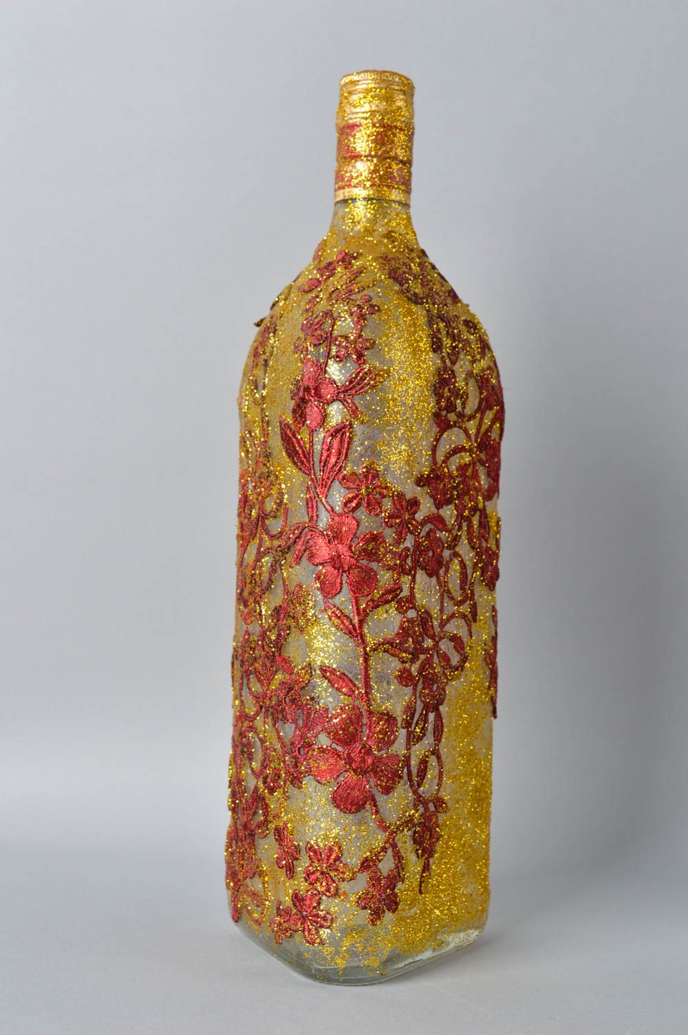 Стеклянная бутылка хэнд мэйд оригинальная украшение для дома декор квартиры фото 2