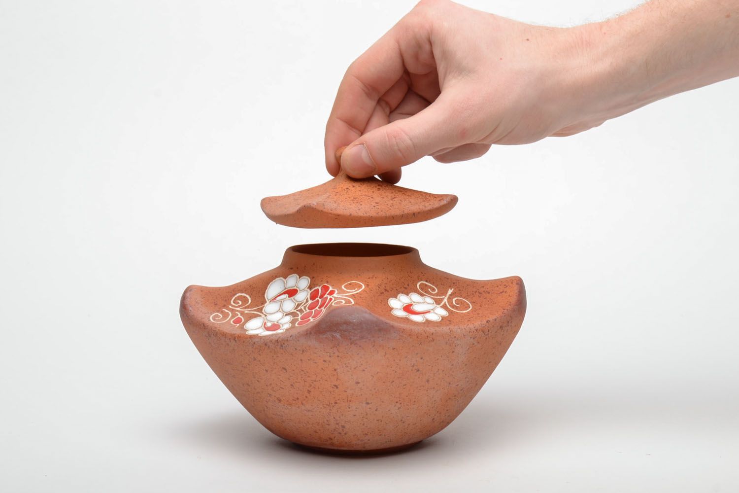 Ceramic painted sugar bowl photo 5