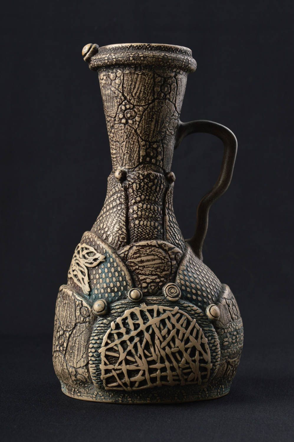 Florero de cerámica hecho a mano elemento decorativo insólito regalo original  foto 1