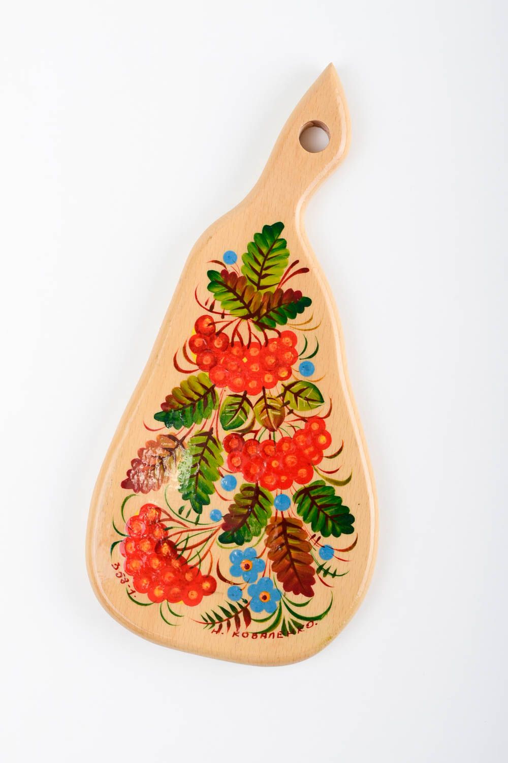 Handmade decorative cutting board wooden chopping board stylish kitchen utensil photo 3