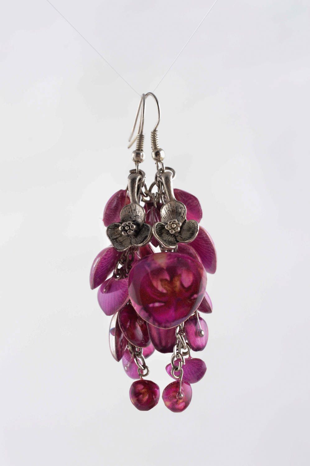 Handmade designer earrings unusual stylish earrings metal cute jewelry photo 5