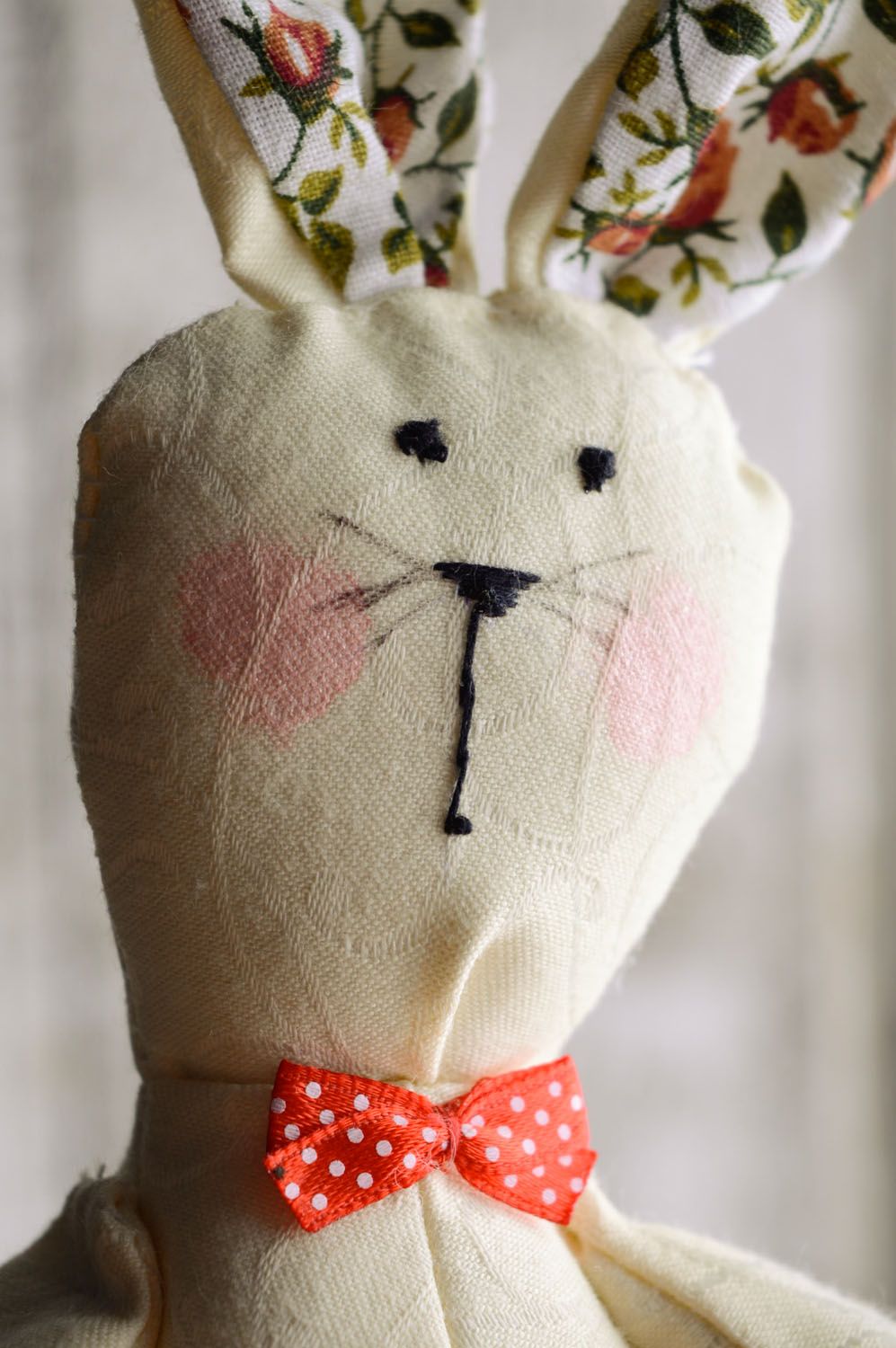 Natural fabric toy Hare photo 2