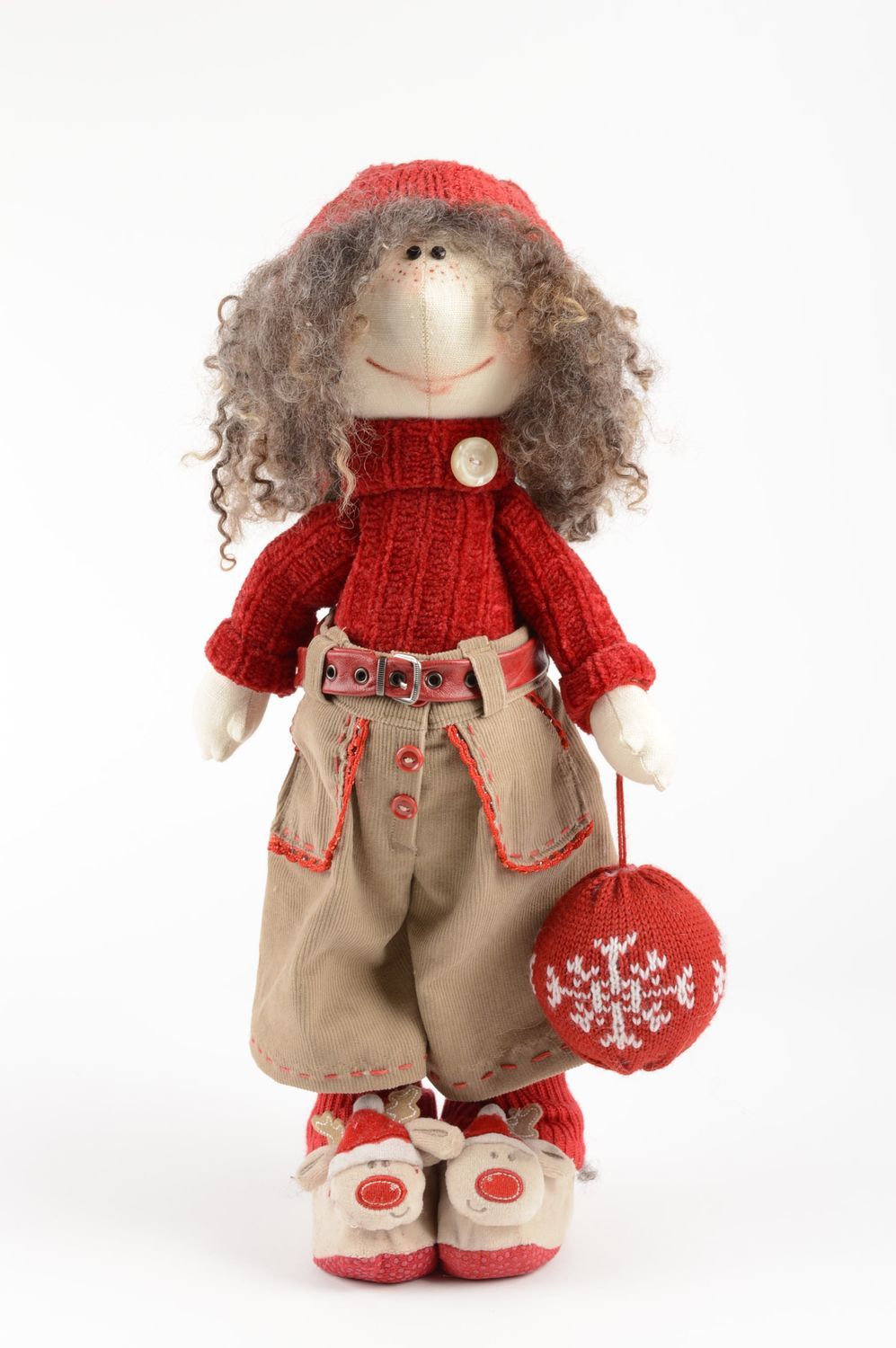 Handmade Stoff Puppe Haus Dekoration originelles schönes Geschenk für Kinder foto 1