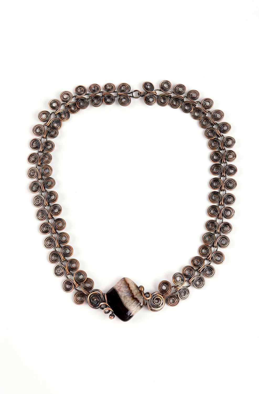 Handmade necklace unusual necklace designer accessory copper jewelry gift ideas photo 2