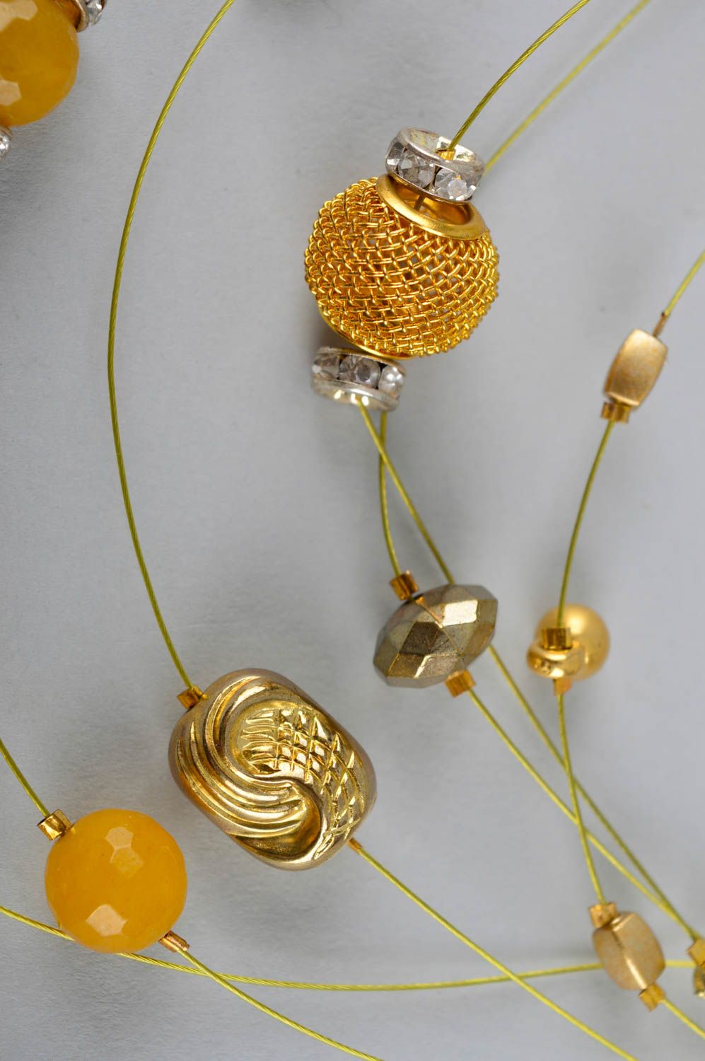 Natural stones handmade necklace designer unique accessory present for woman photo 3