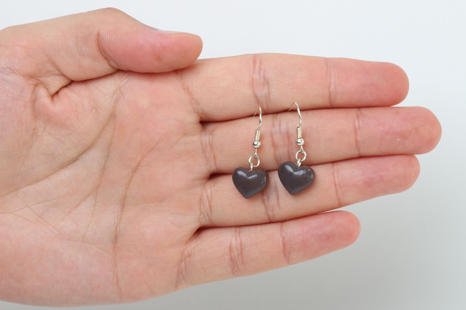 Handmade elegant jewelry unusual plastic earrings designer earrings with charms photo 5