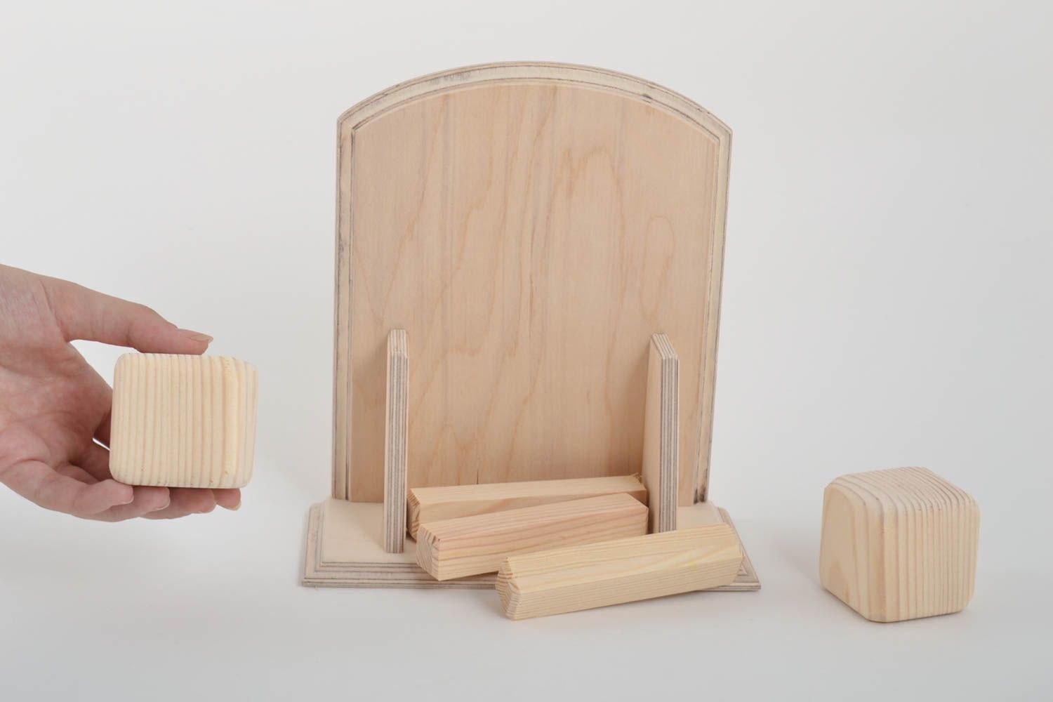 Handmade Holzartikel zum Bemalen Holzrohlinge zum Bemalen Bauklötze aus Holz  foto 5
