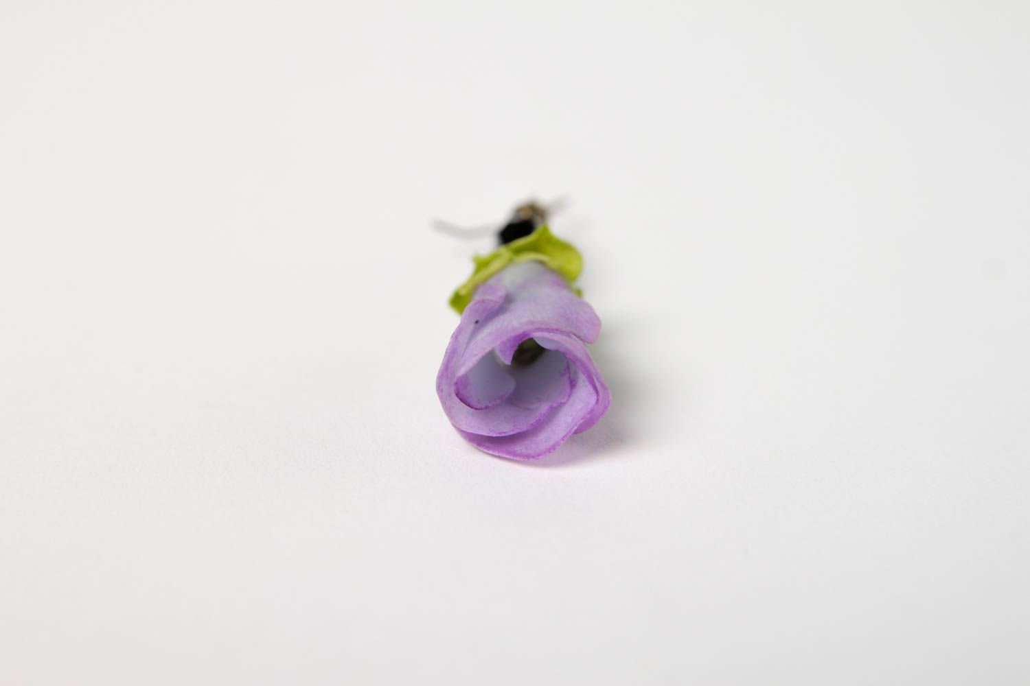 Boucles d'oreilles fleur Bijou fait main Accessoire femme longues pâte polymère photo 5