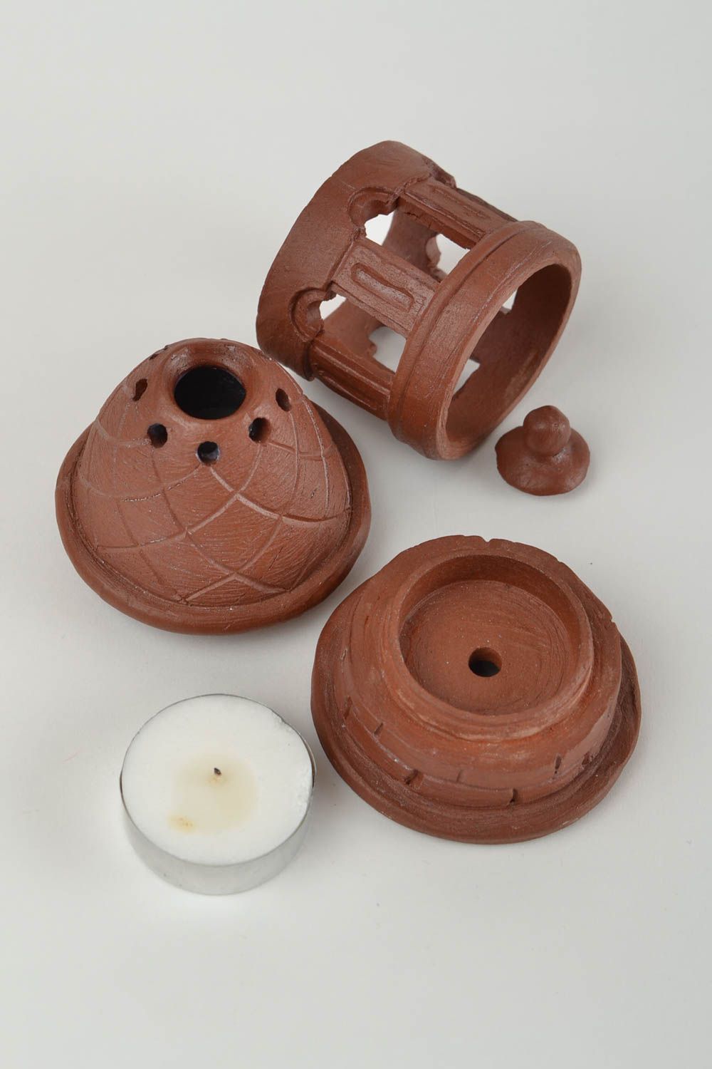 Handmade ceramic interior oil lamp aromatherapy designer pottery unique present photo 4