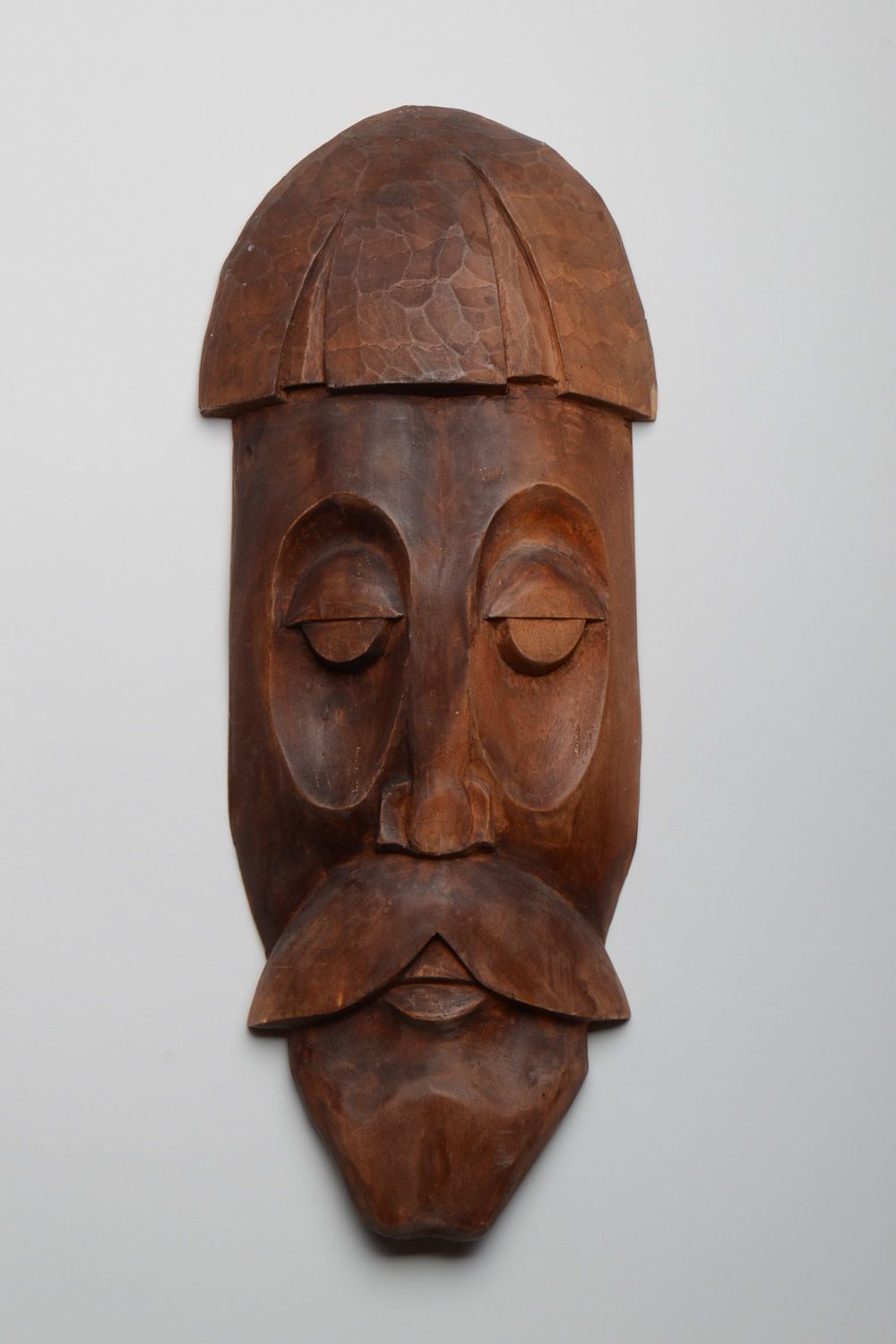 Handgemachter exotischer Souvenir Anhänger geschnitzte Wandmaske aus Holz   foto 1
