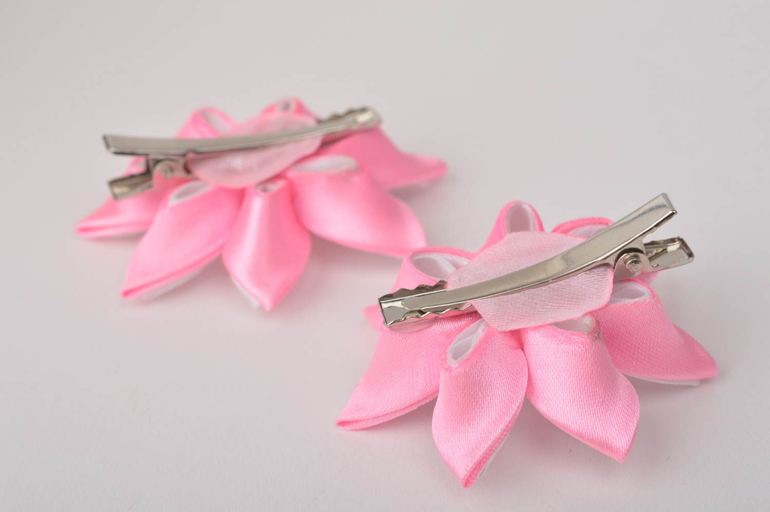 Handmade Haarschmuck Set Haarspangen für Mädchen Geschenk für Mädchen rosa weiß foto 10