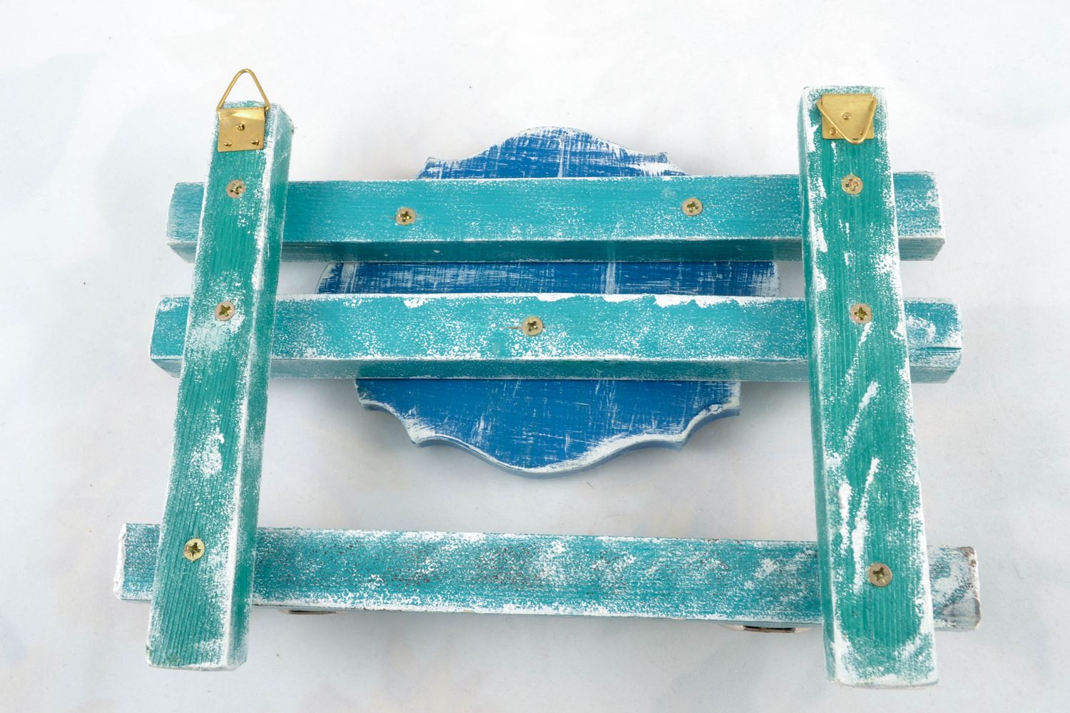 Вешалка для кухонных полотенец в романтическом стиле голубая фото 4