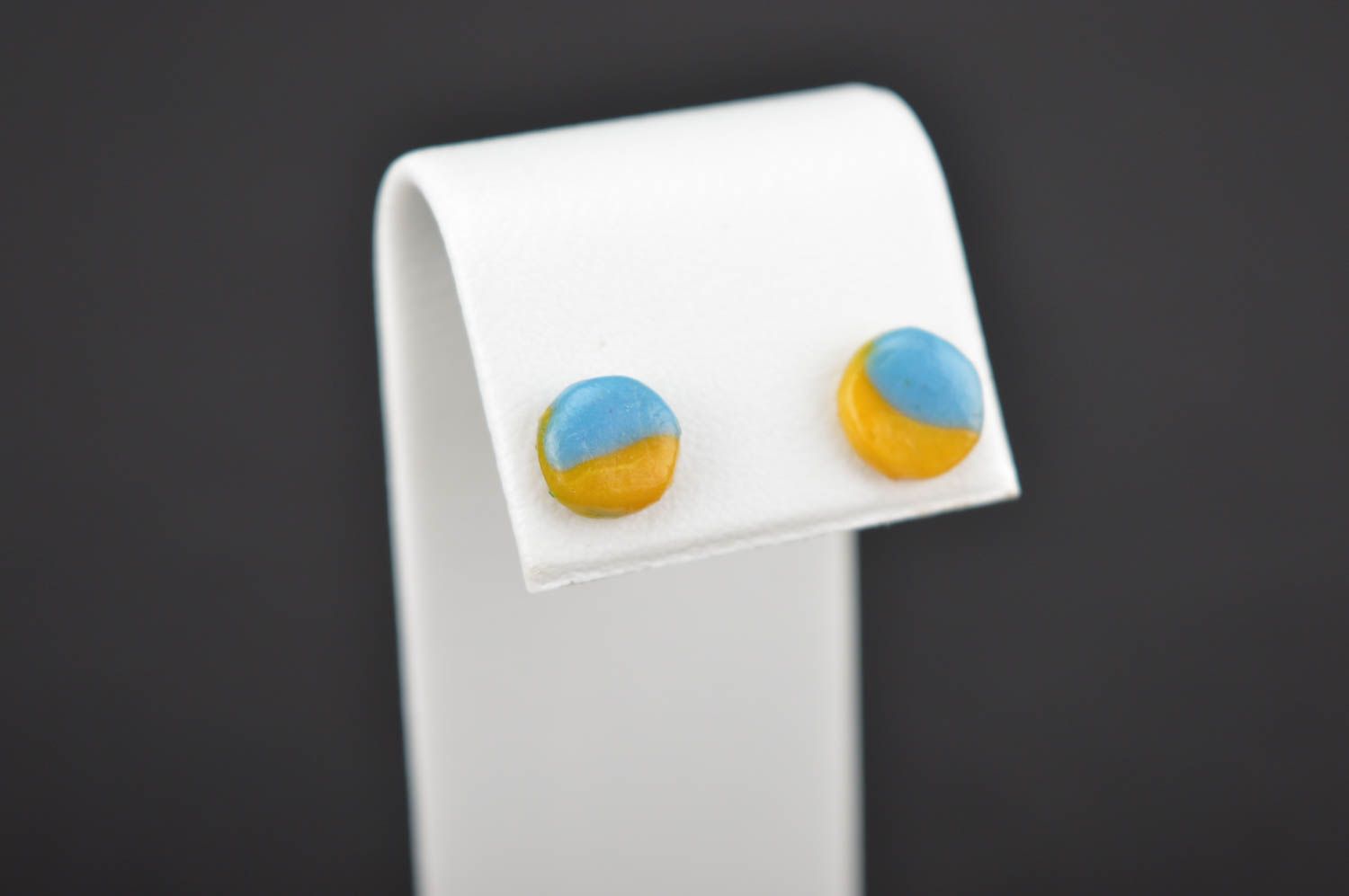 Beautiful handmade plastic earrings fashion accessories stud earrings gift ideas photo 1