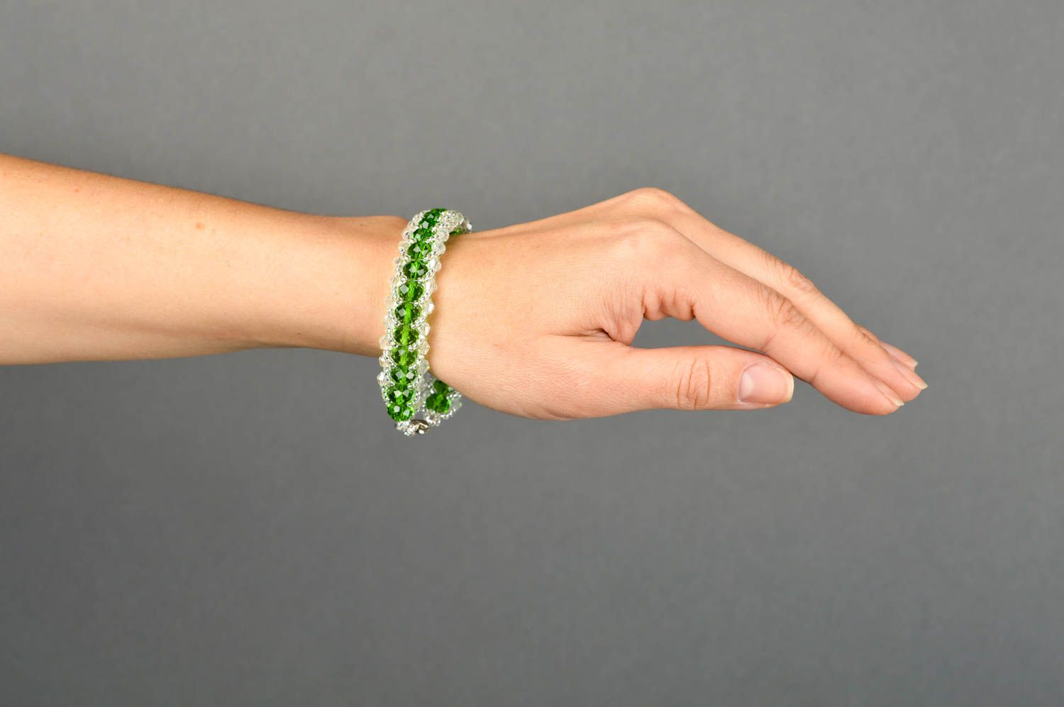Handmade unusual festive bracelet female wrist bracelet elegant jewelry photo 2
