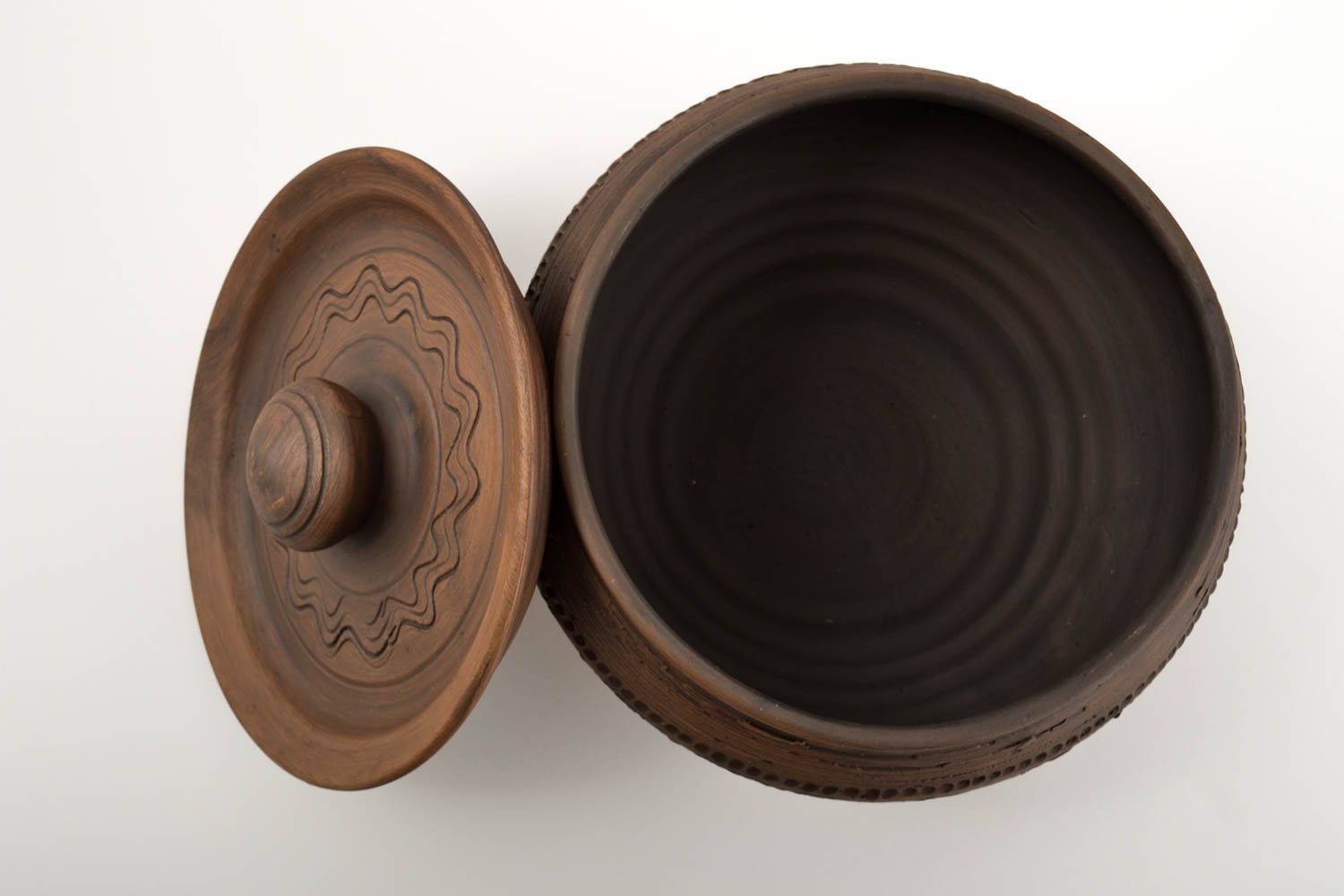 Handgemachte Keramik Tontopf mit Deckel Tontopf zum Kochen großer Tontopf  foto 2