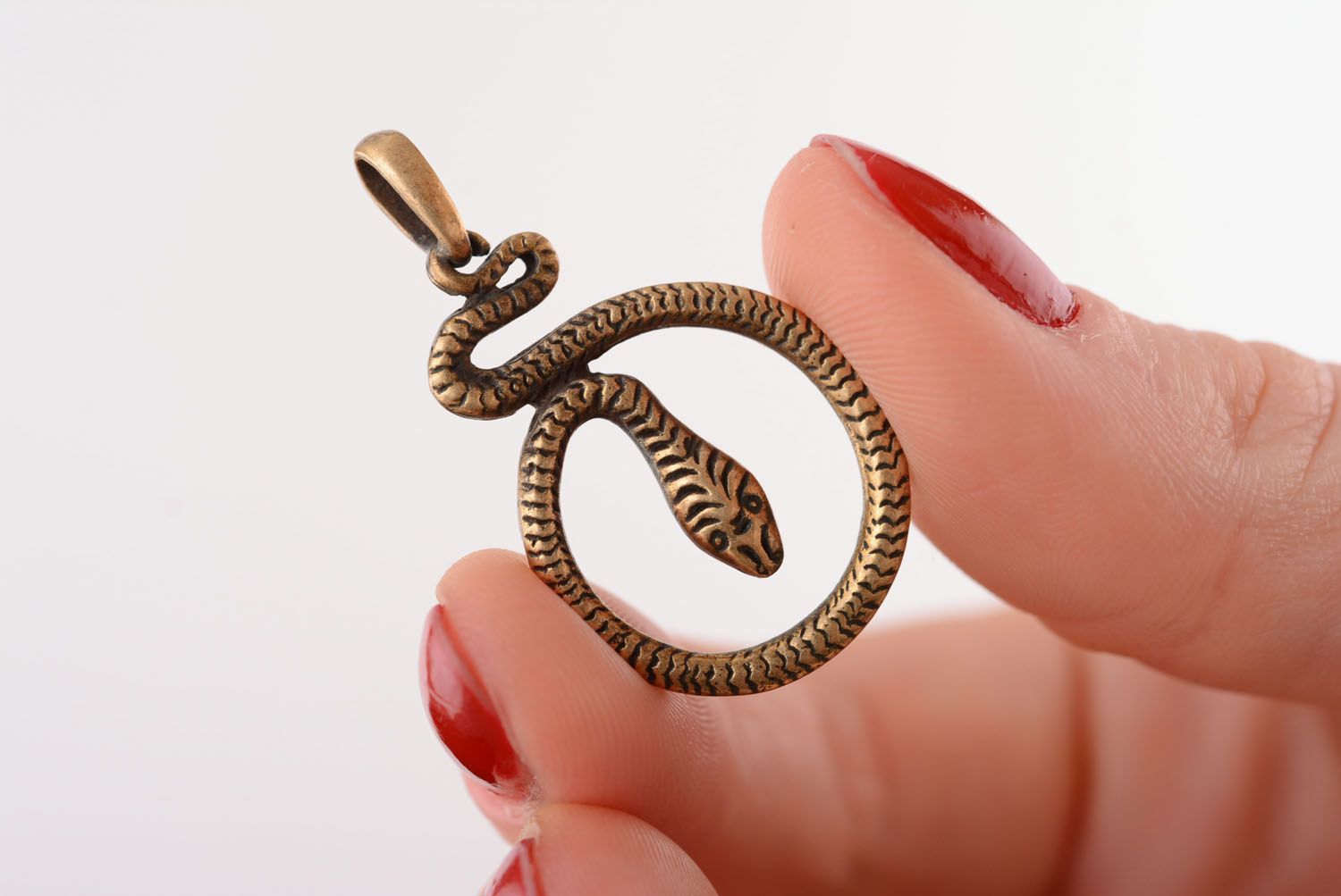 Bronze pendant Snake photo 4