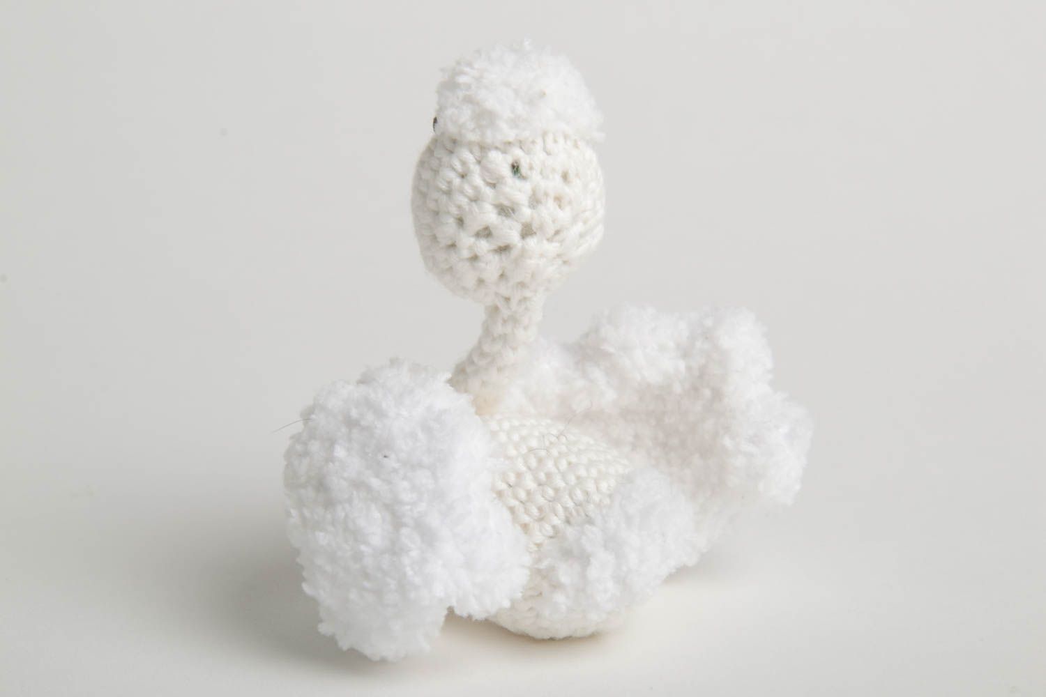 Unusual swan soft toy stylish beautiful toy handmade textile toy cute swan photo 3