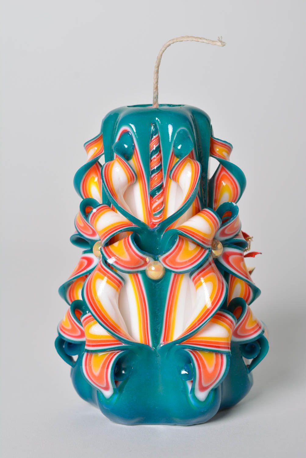 Vela decorada hecha a mano decoración de hogar regalo original para mujer foto 1
