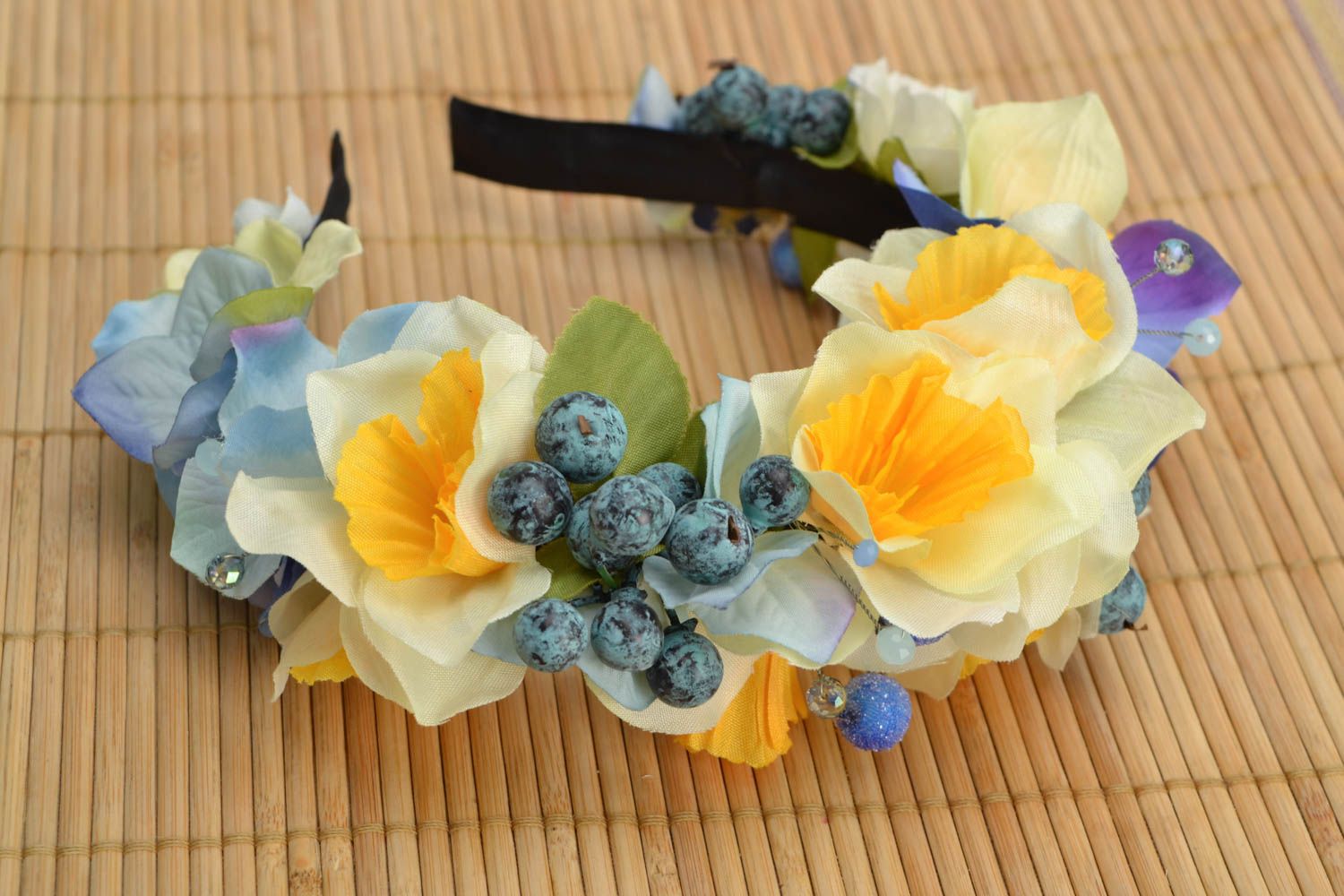 Handmade headband Summer Bouquet photo 1