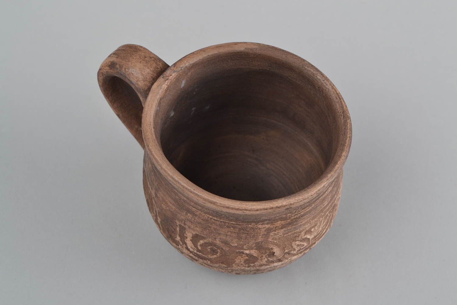Taza cerámica hecha a mano baja bonita original para té o café n400 ml foto 5