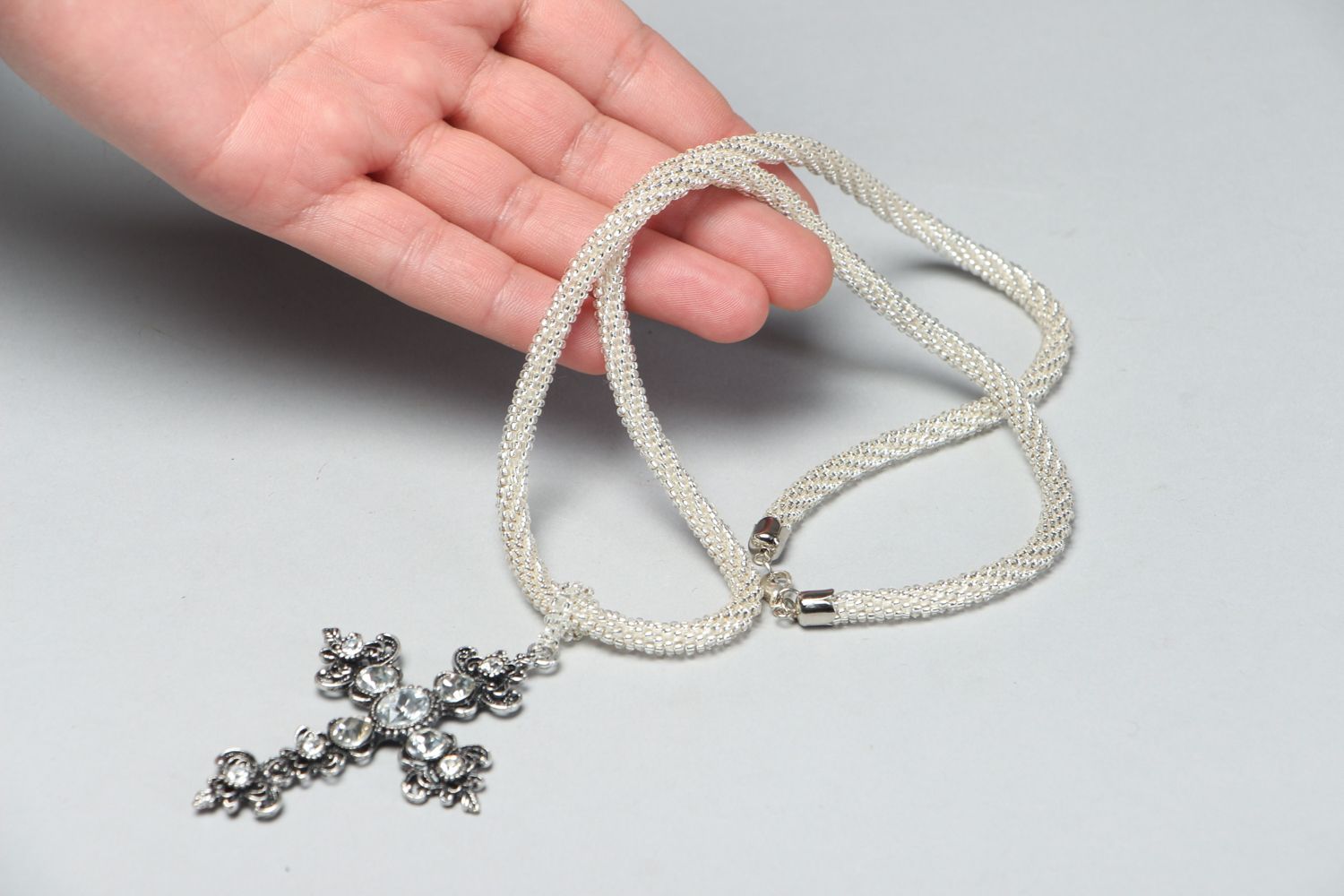 Beaded rosary neck jewelry photo 4