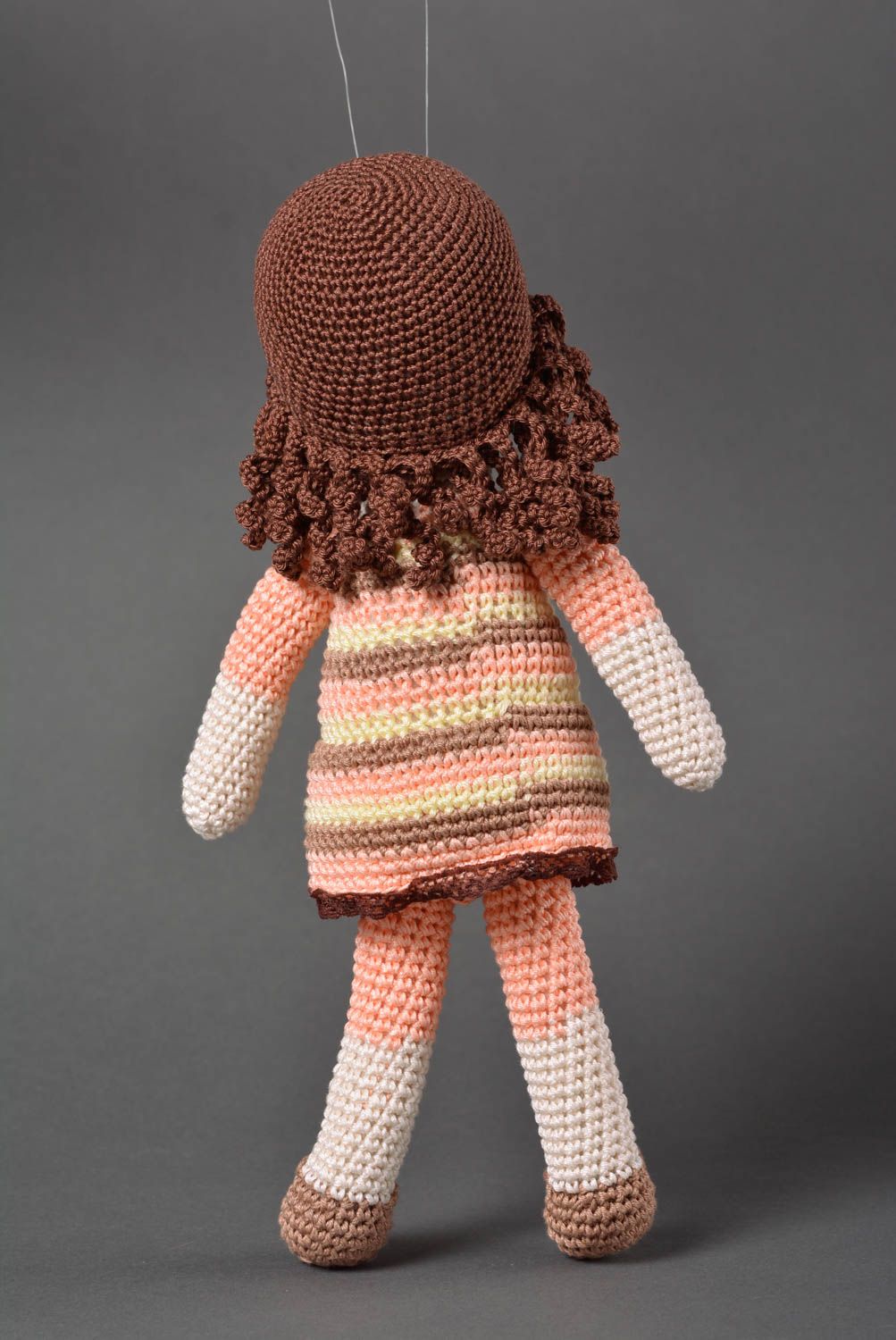 Grande poupée Jouet tricot fait main en coton au crochet Cadeau enfant photo 4