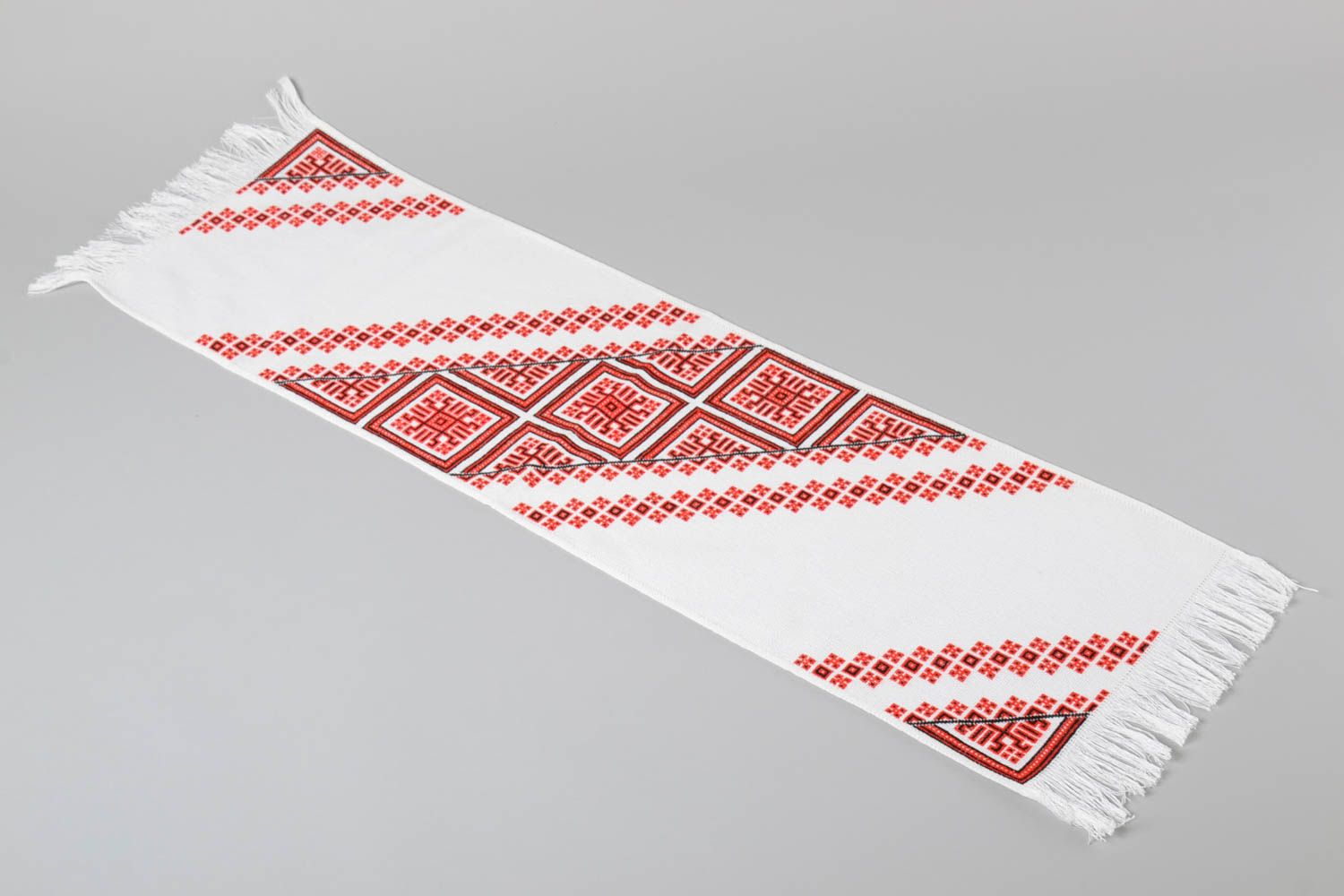 Handmade Home Textil Handtuch bestickt originelles Geschenk im Ethno Stil  foto 2