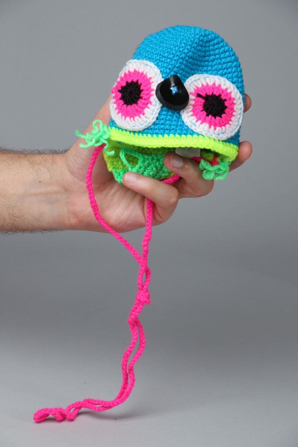 Sac à main tricoté chouette pour enfant photo 4