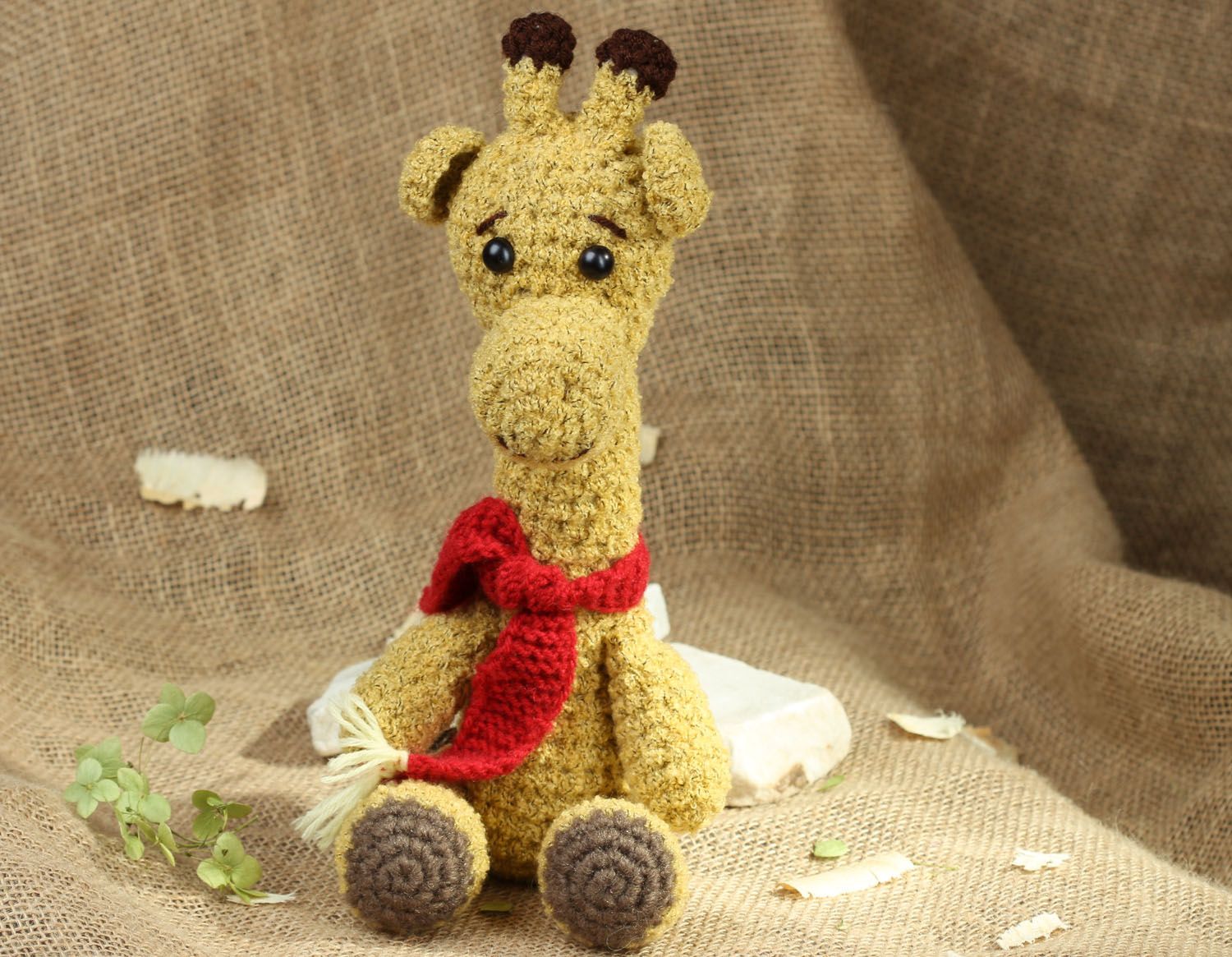 Peluche girafe tricotée au crochet artisanale  photo 5
