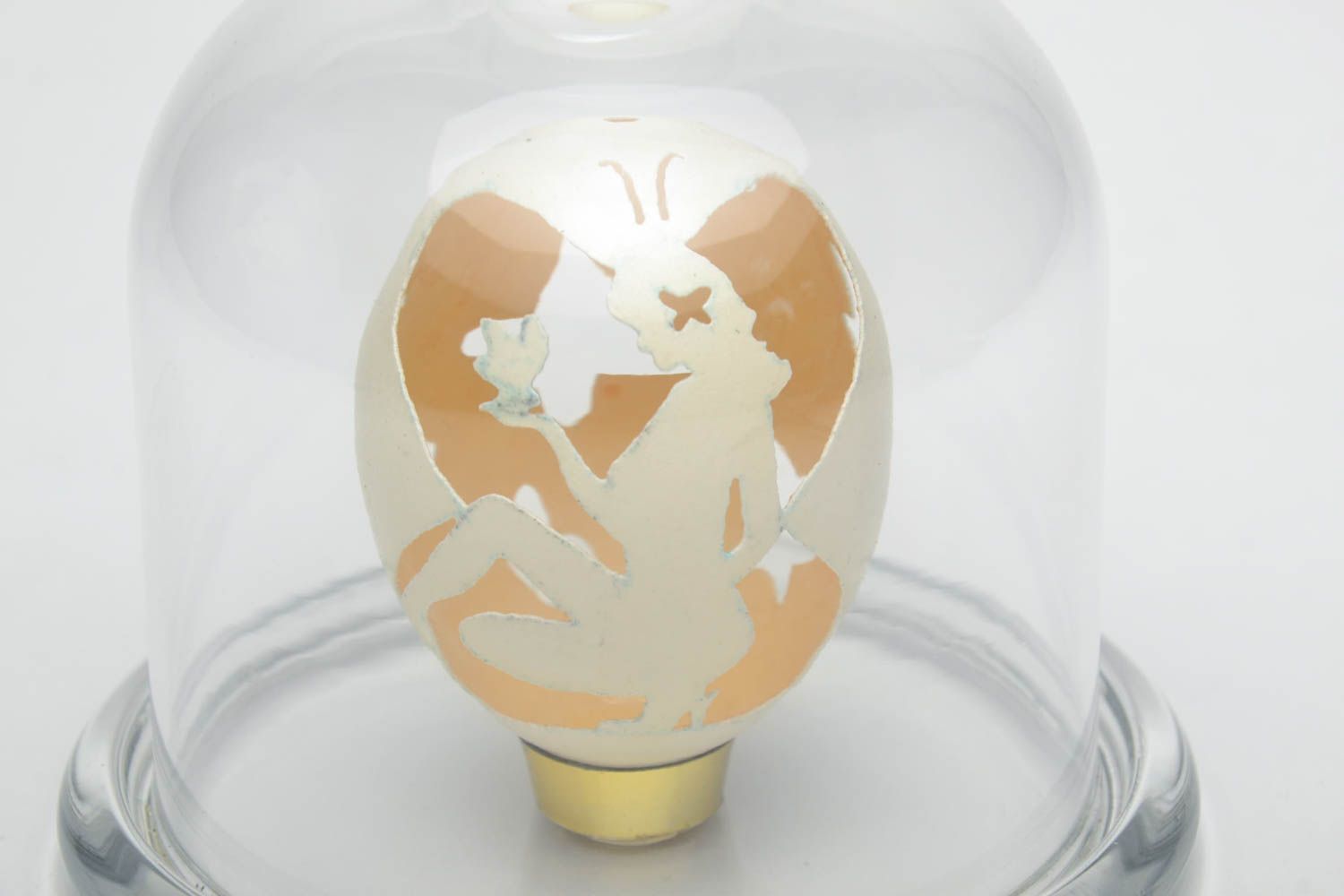 Handmade decorative egg with engraving Fairy photo 2