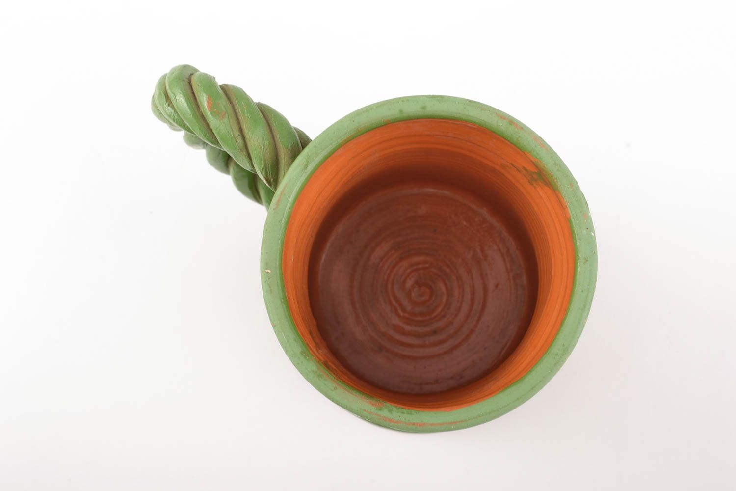 Green ceramic mug for 1 l photo 5