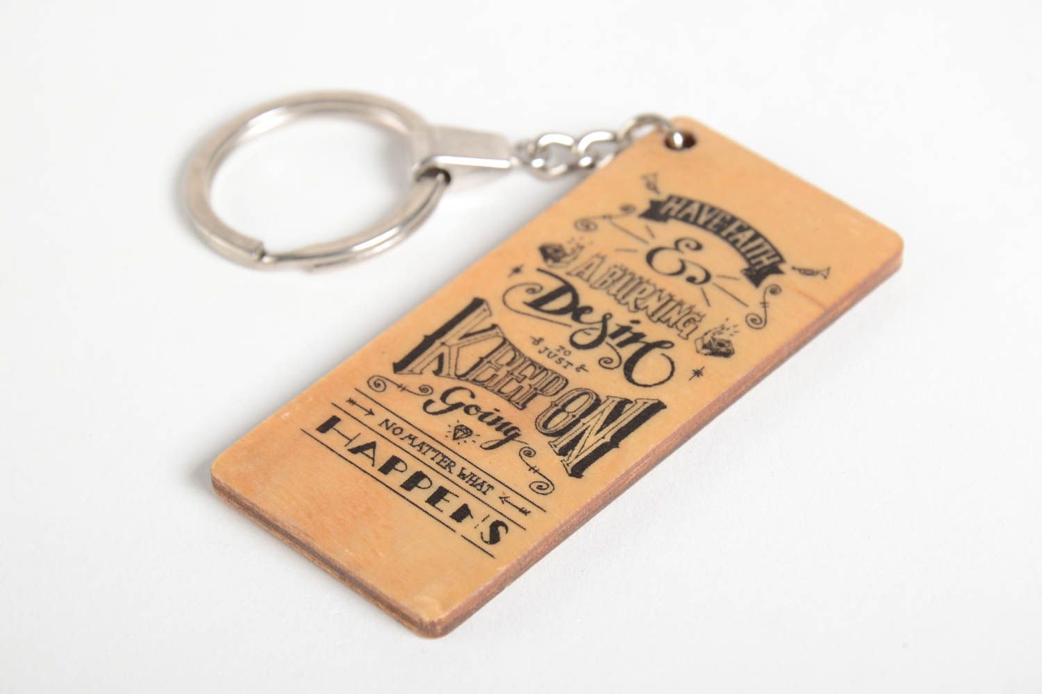 Брелок для ключей ручной работы сувенир из дерева брелок для телефона авторский фото 3