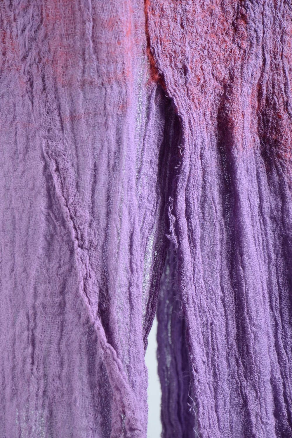 Manteau été femme fait main Manteau laine violet manches courtes Vêtement femme photo 5