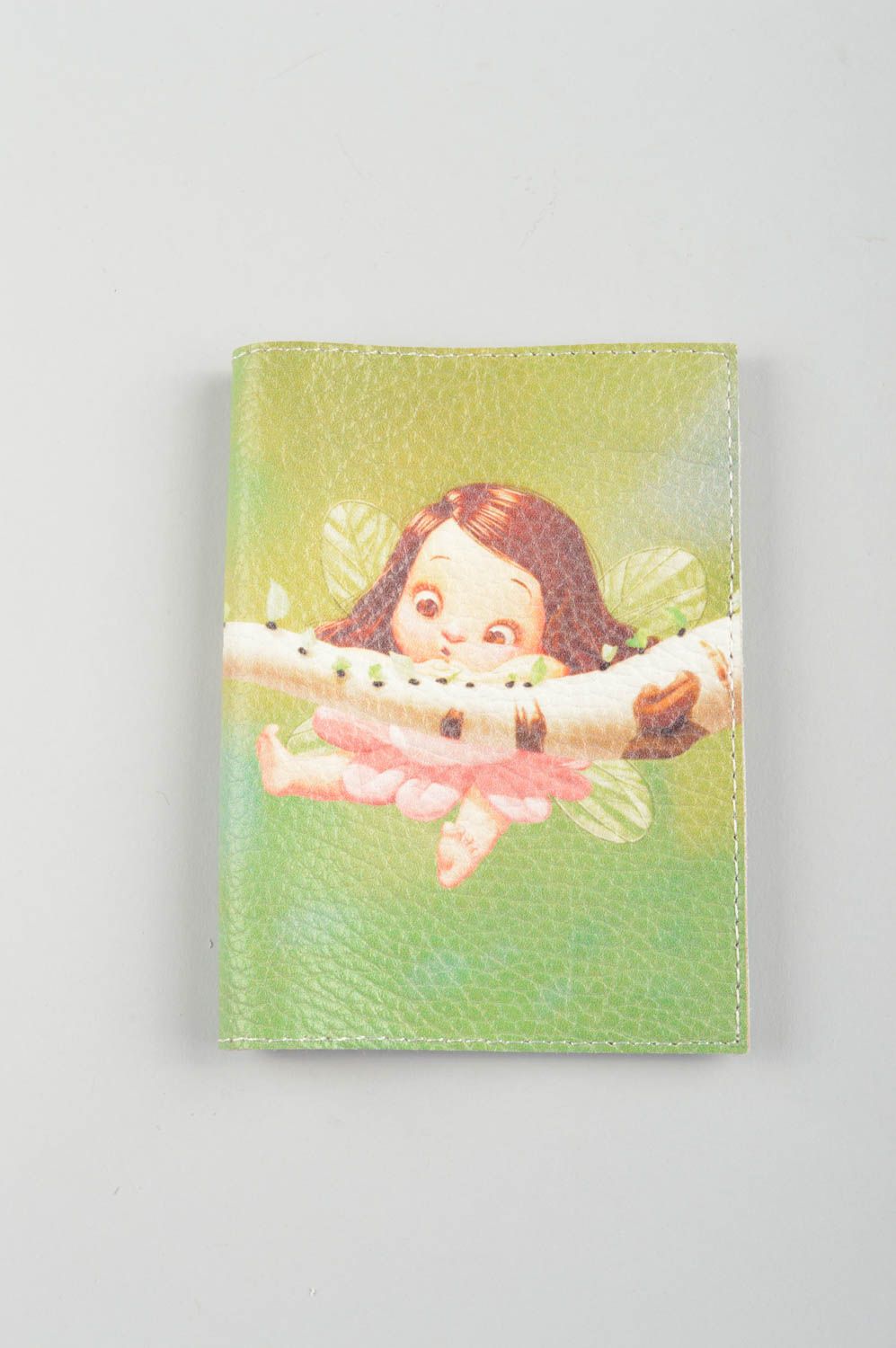 Handmade unusual passport cover leather accessories present for women photo 5