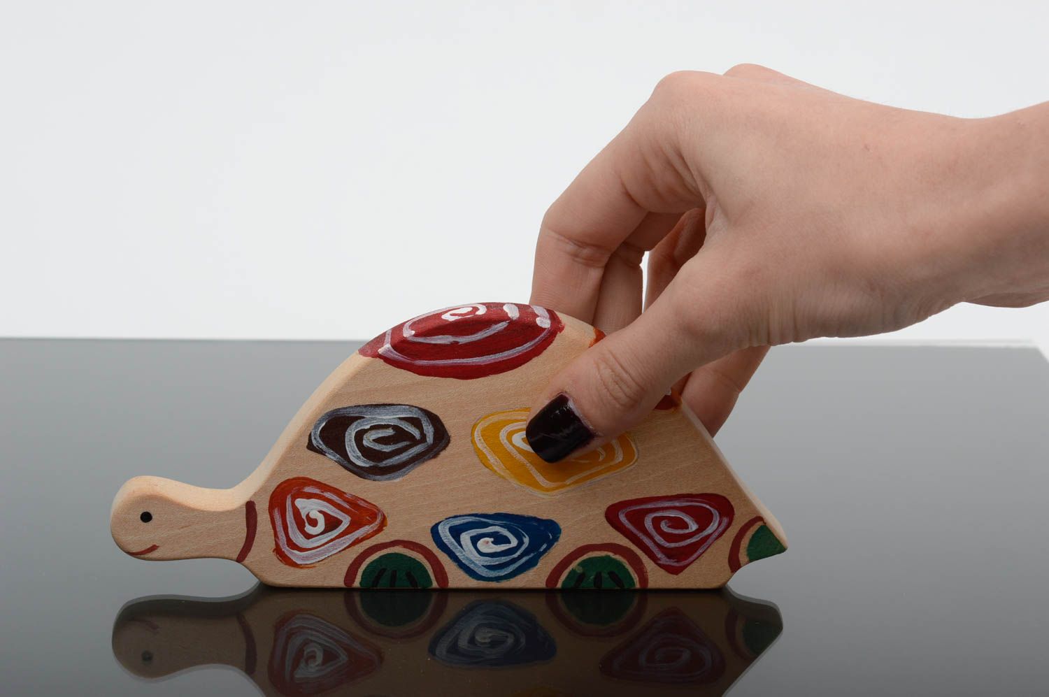 Игрушка из дерева игрушка ручной работы подарок ребенку в виде черепахи фото 5