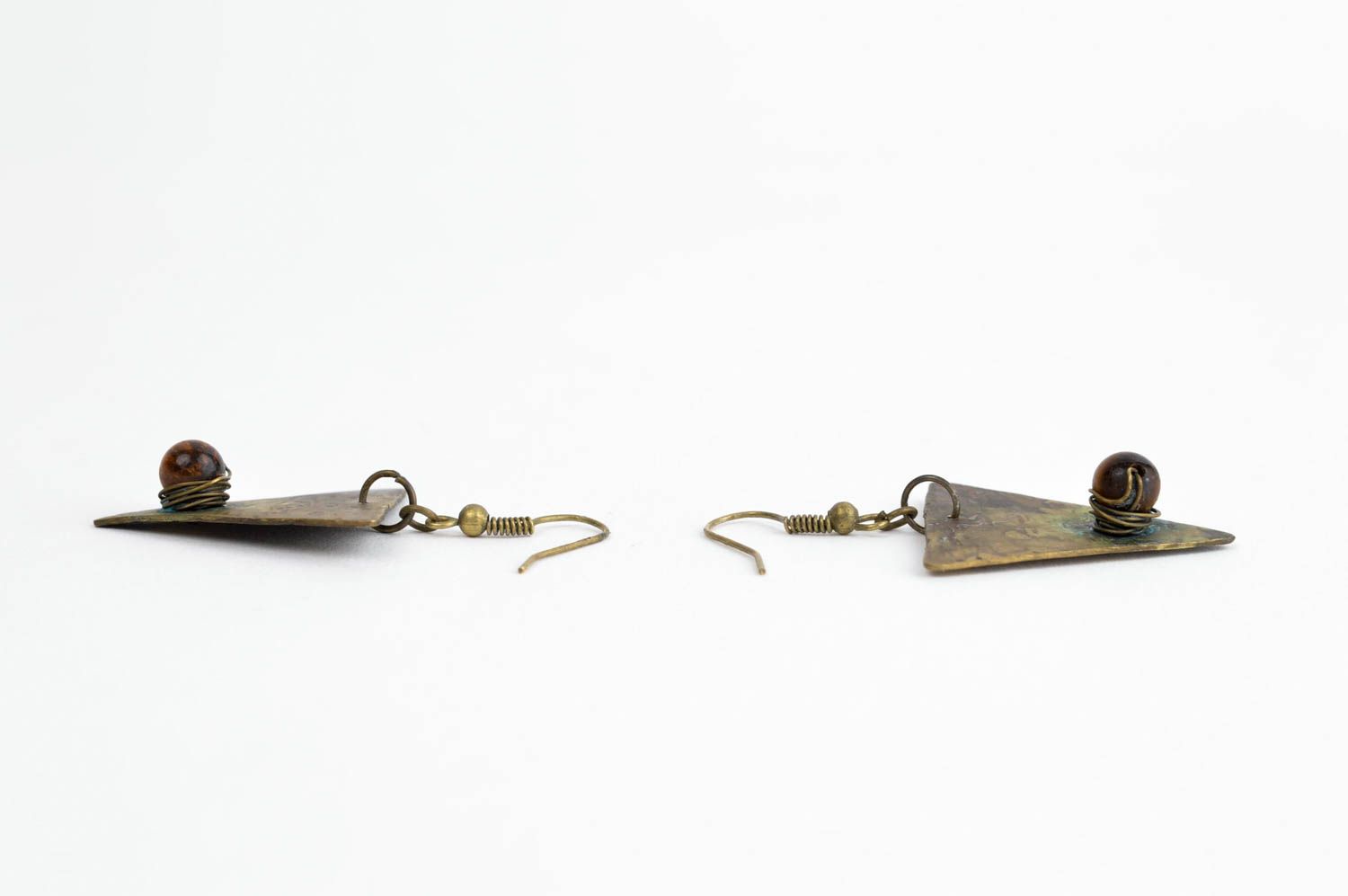 Stylish handmade metal earrings metal craft cool jewelry designs small gifts photo 3