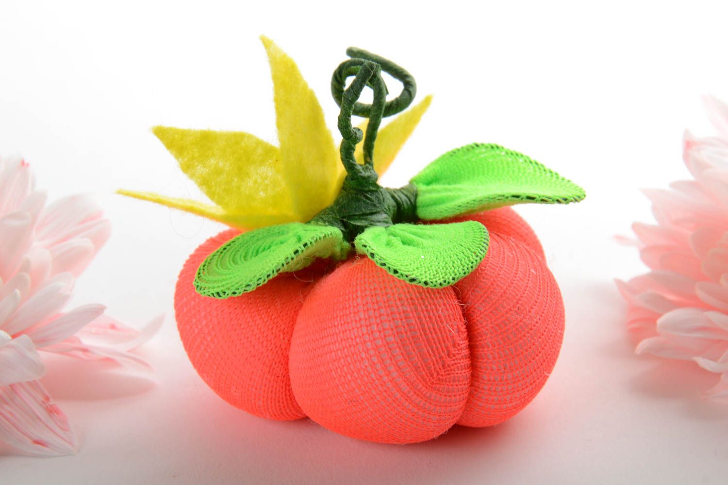 Nylon pumpkin for home decor handmade unusual interior toy for children photo 1