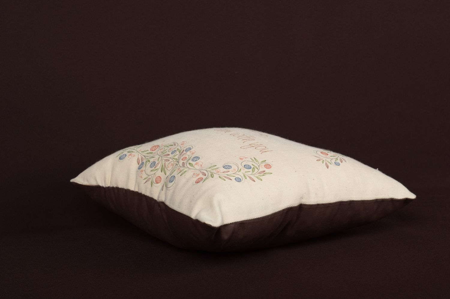 Handmade light cotton pillow unusual sofa pillow interior decor ideas photo 3