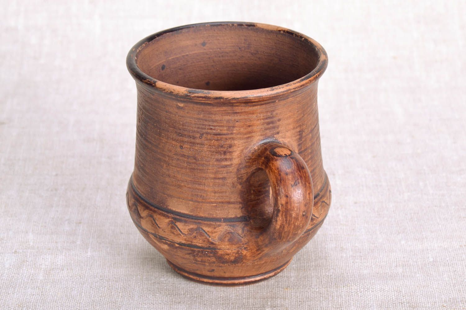 Caneca de argila feita à mão louça de cerâmica decorativa artesanal Cossaca foto 4