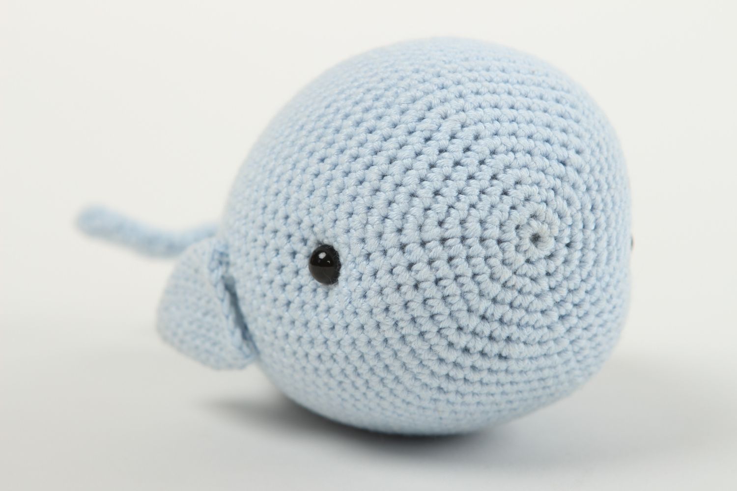 Handmade soft toy whale baby toy decorative crocheted toy toy for kids  photo 3