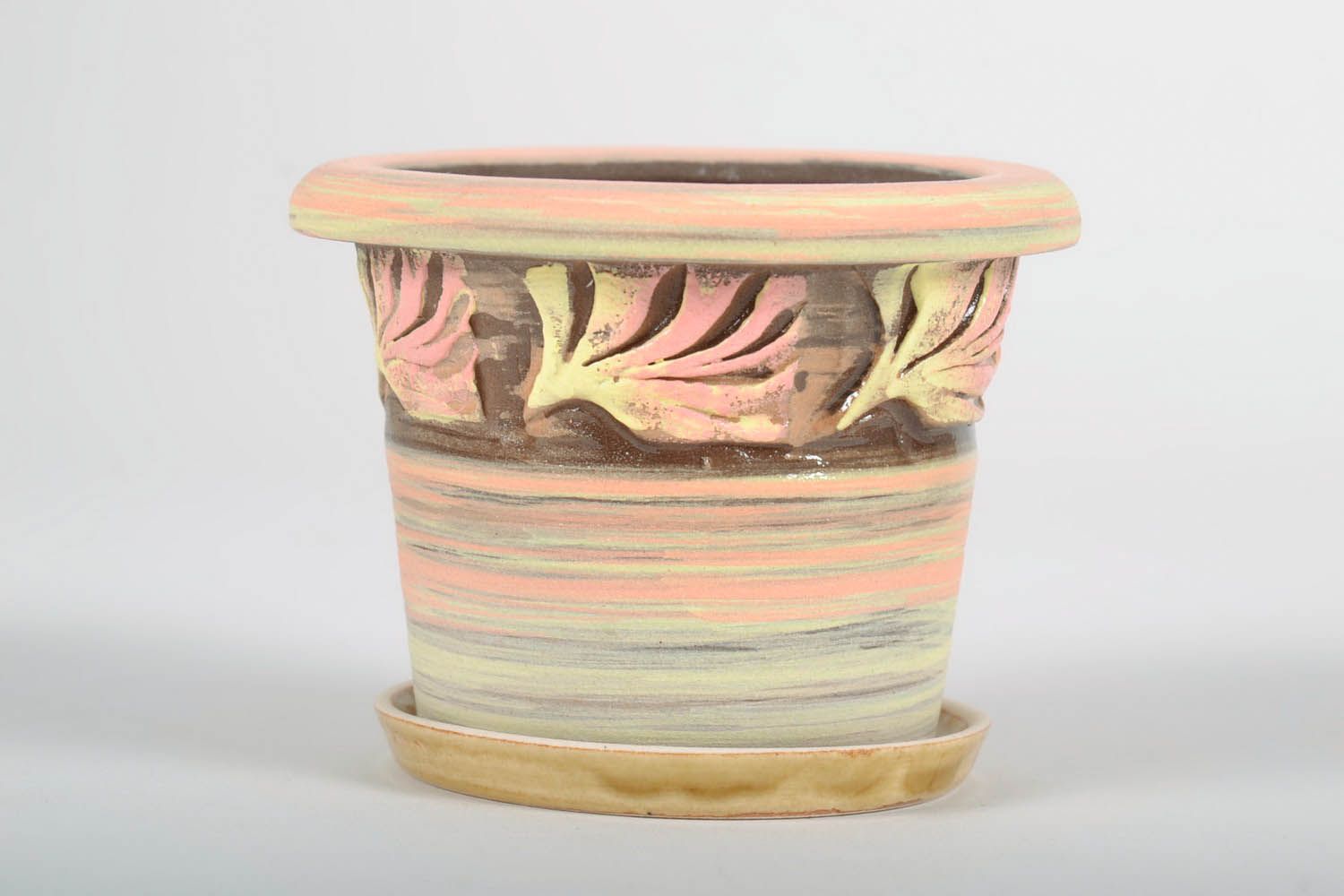Maceta pequeña de cerámica para flores foto 2