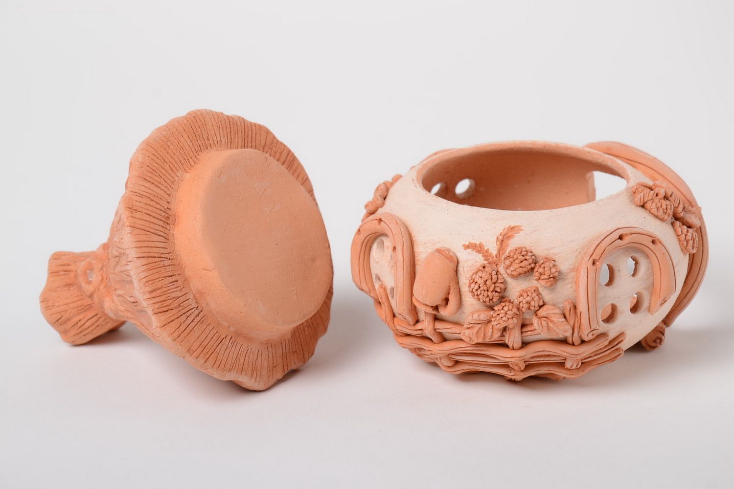 Difusor de aroma hecho a mano portavelas de cerámica decoración de interior foto 5