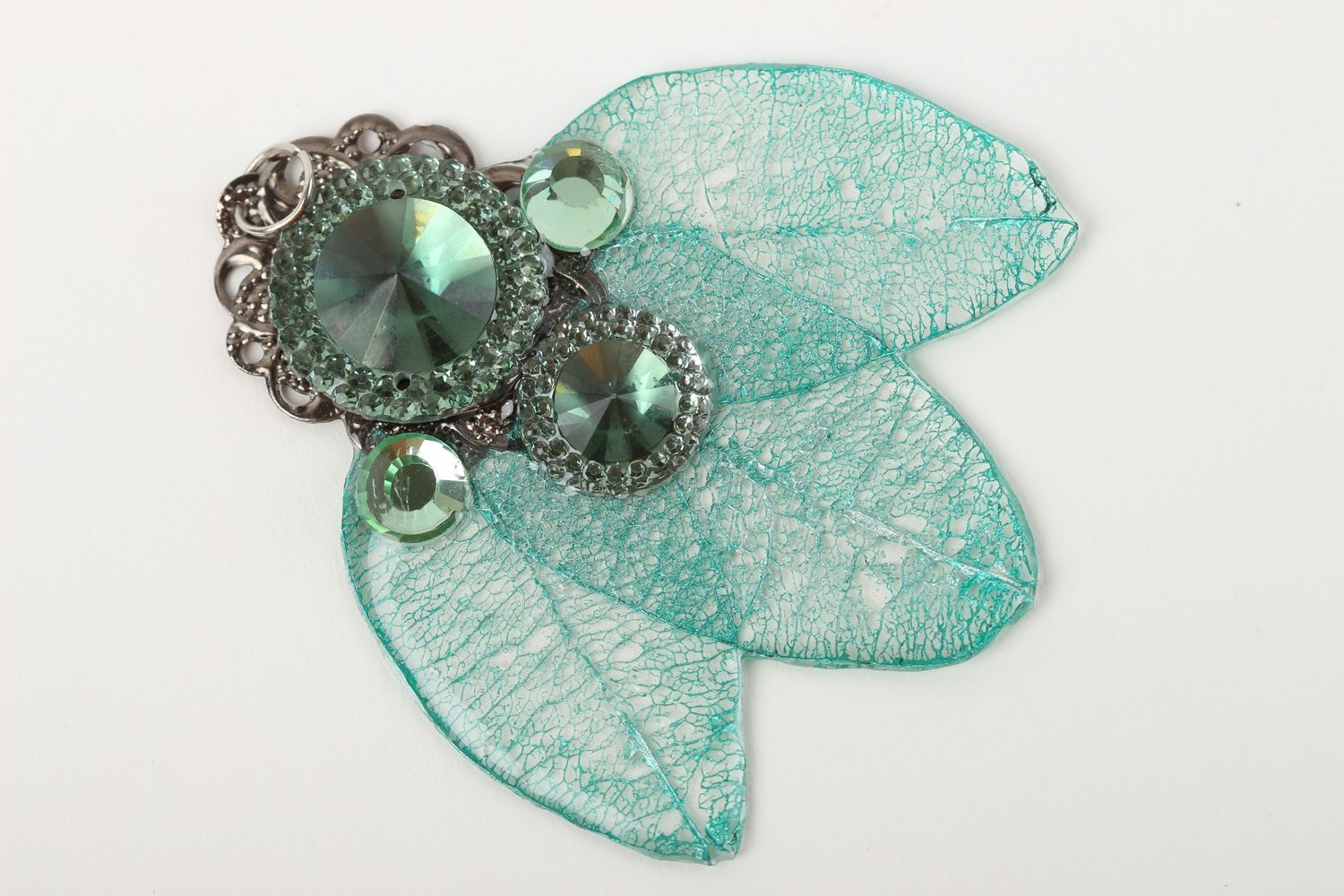 Handmade designer blue pendant unusual stylish jewelry elegant pendant photo 2
