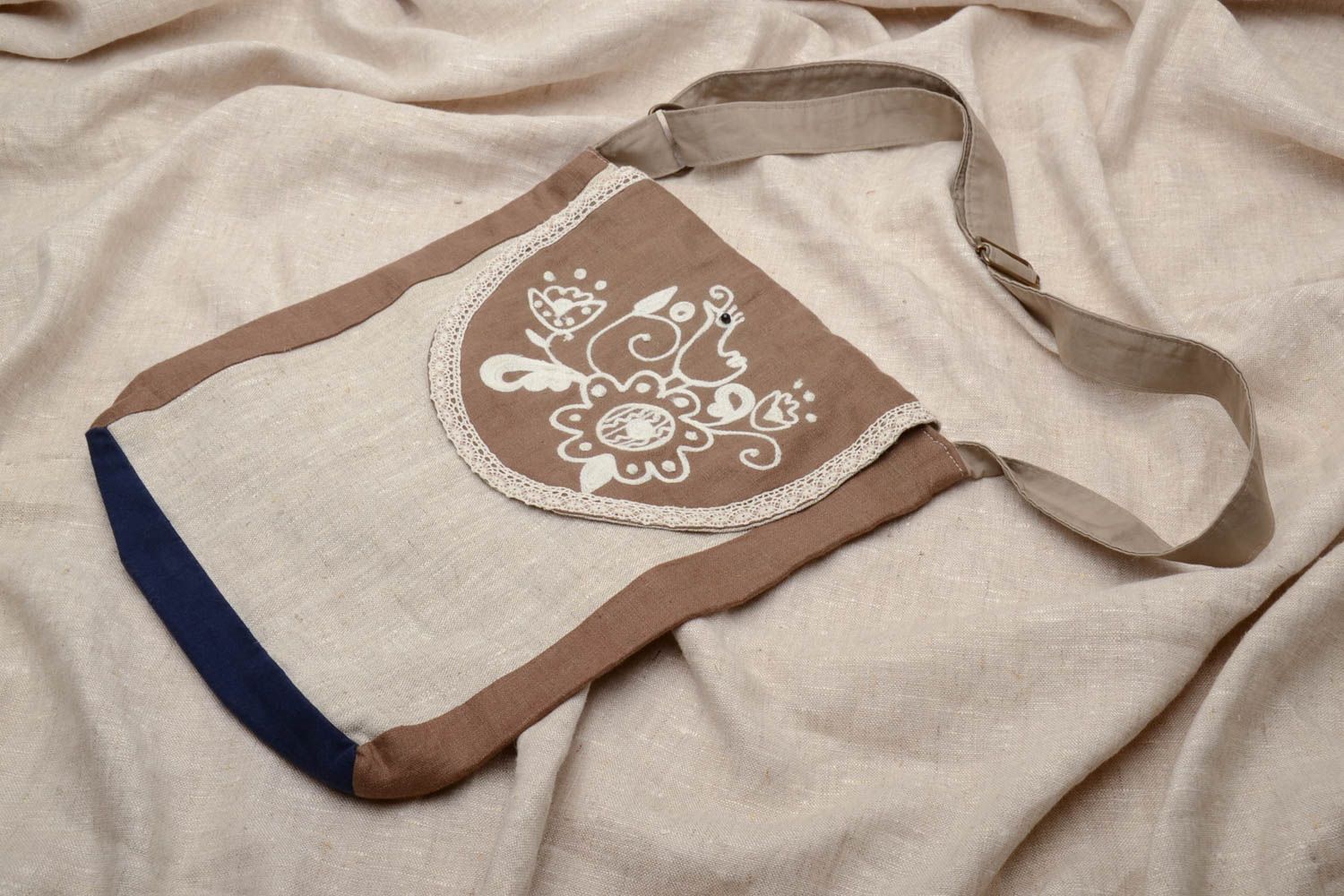Handmade linen bag photo 2