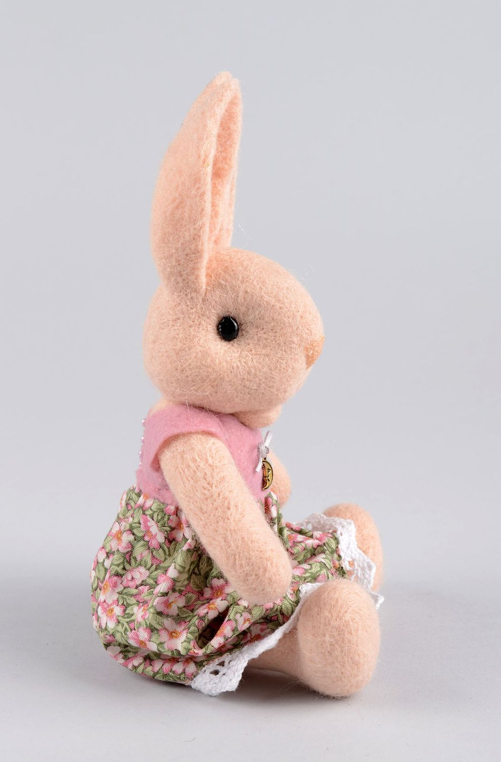 Juguete artesanal de lana muñeco de peluche decorativo regalo original Coneja foto 2
